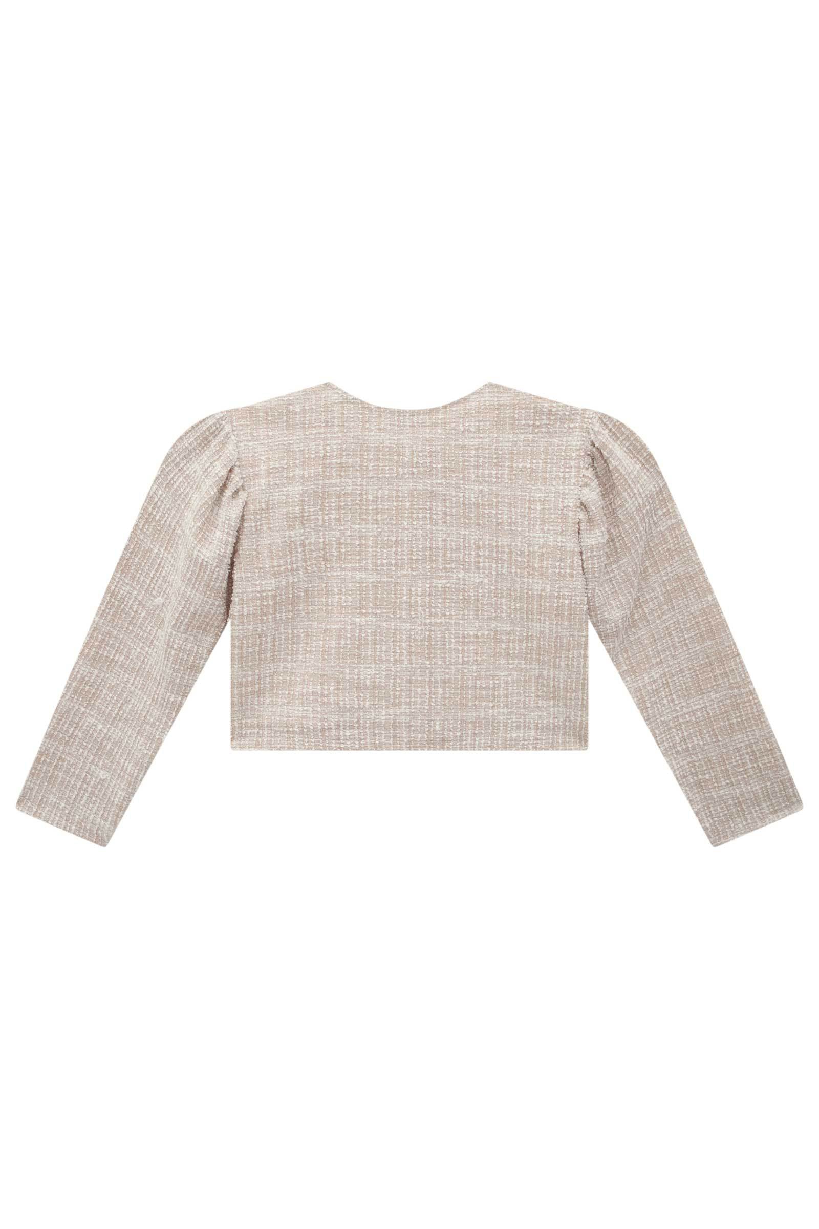 Jaqueta Boxy em Malha Tweed Milano 79351 Infanti Infantil Menina