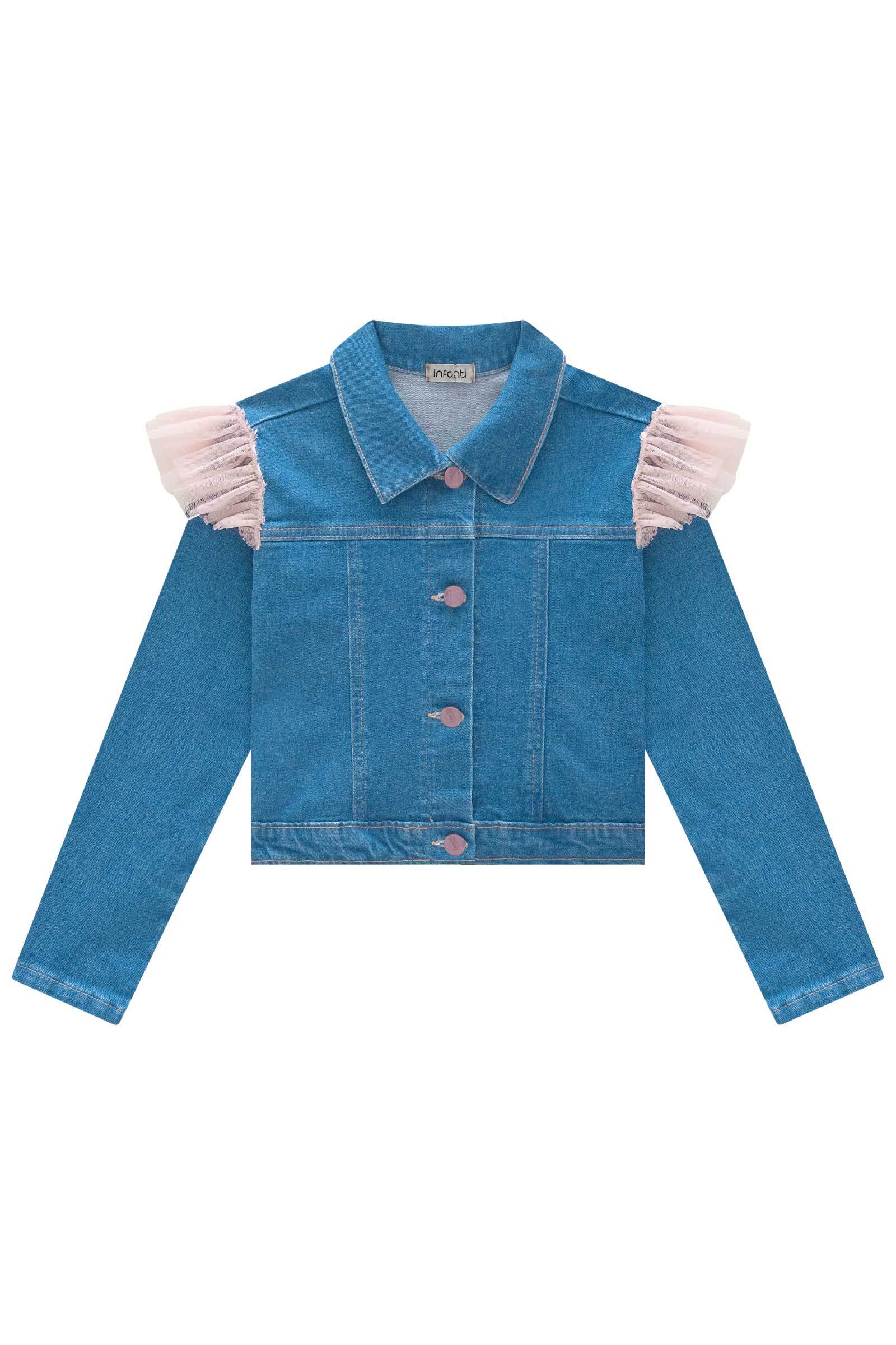 Jaqueta em Jeans com Elastano 79639 Infanti Infantil Menina