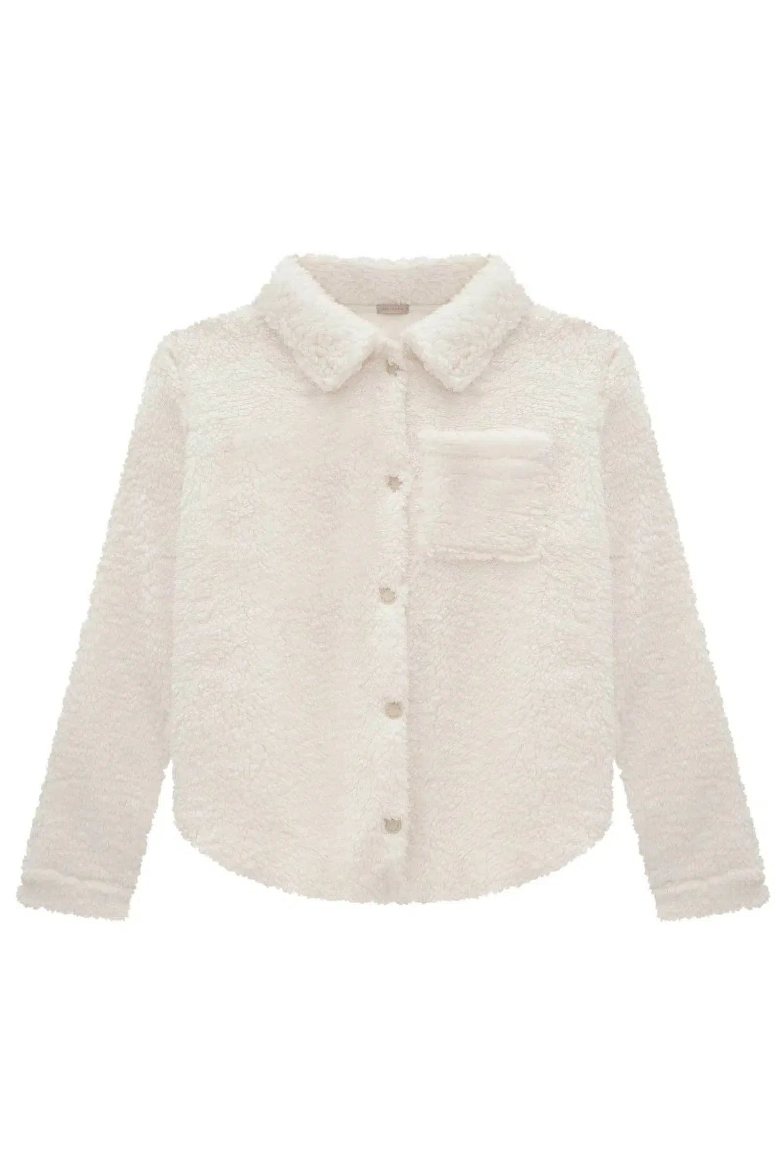 Jaqueta Overshirt em Pelo Sherpa 81276 Vic&Vicky Teen Menina