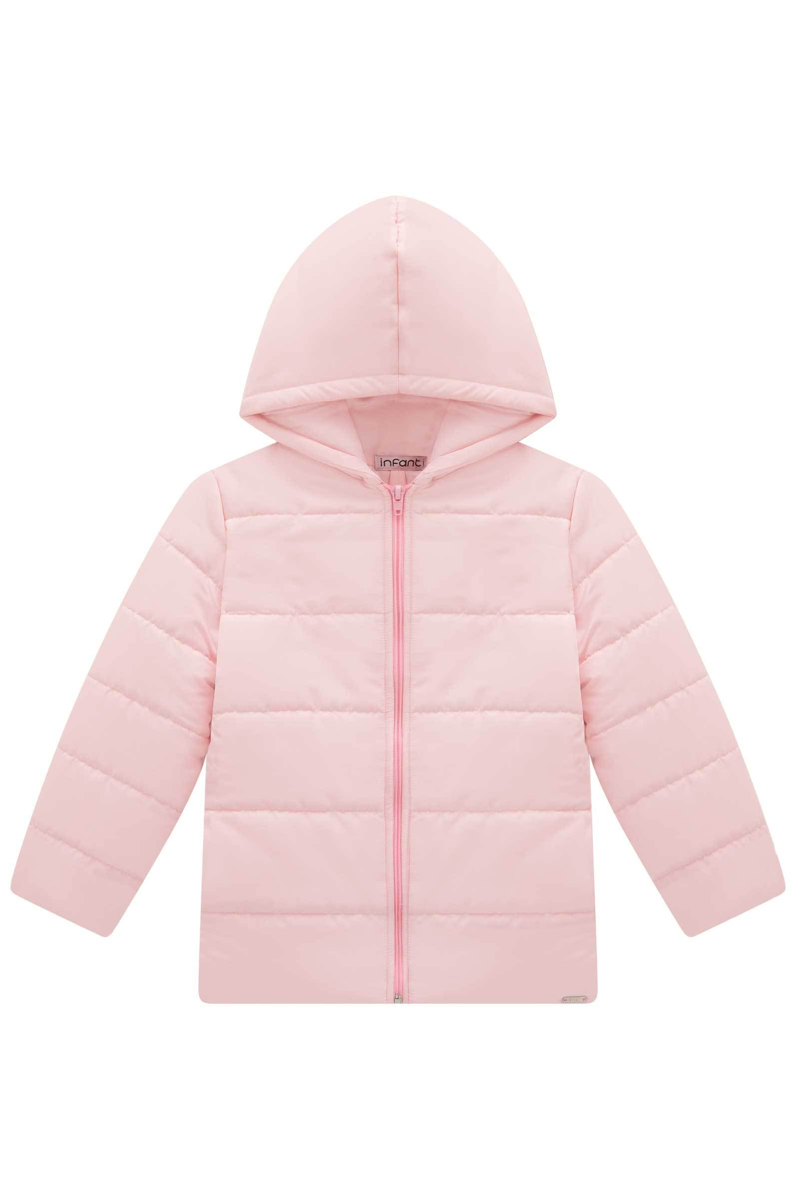 Jaqueta Puffer Alongada em Nylon 80112 Infanti Infantil Menina