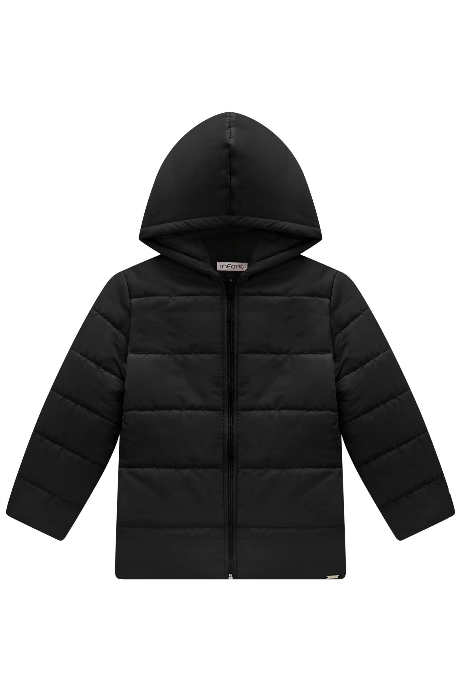 Jaqueta Puffer Alongada em Nylon 80112 Infanti Infantil Menina