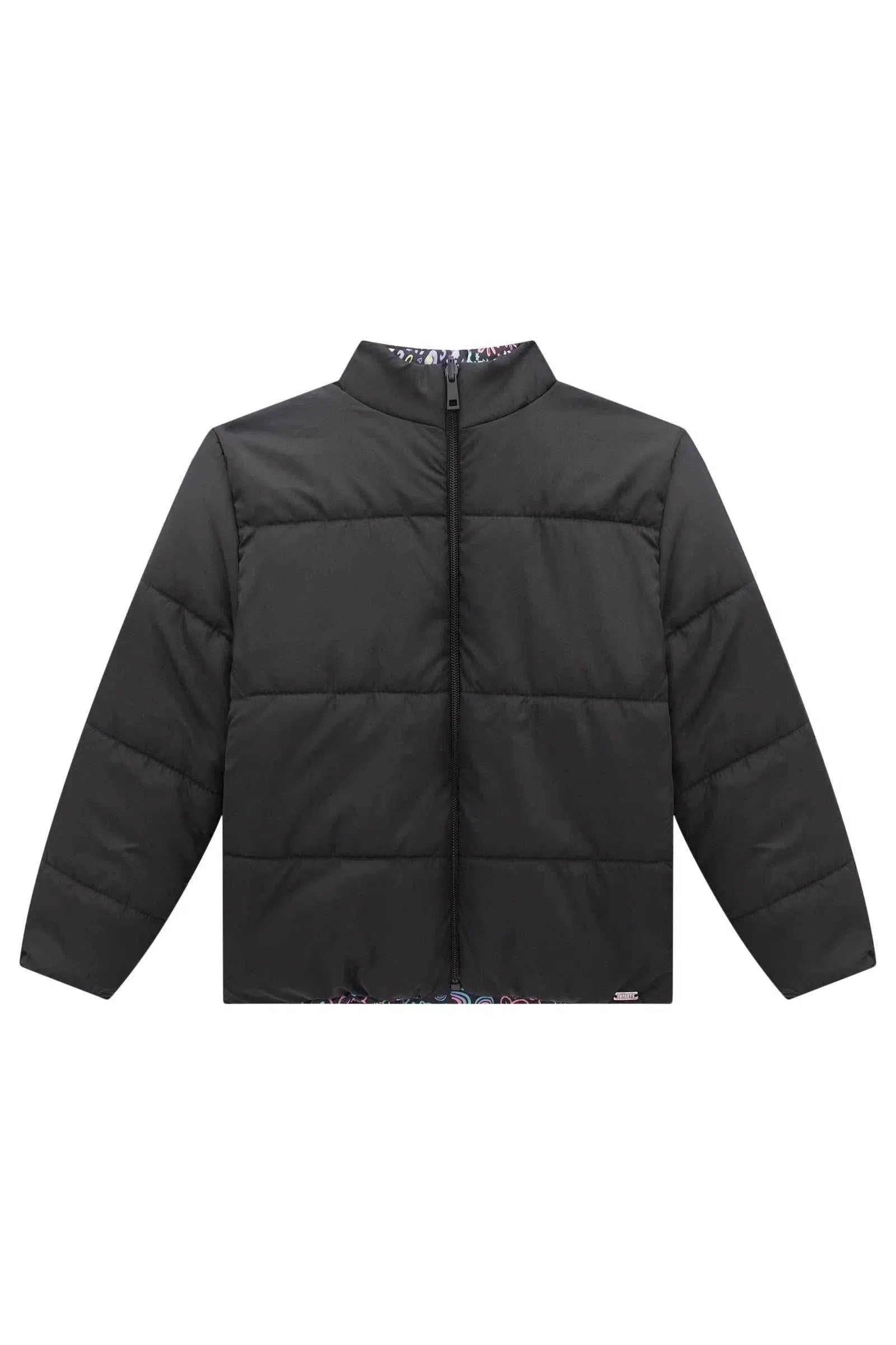 Jaqueta Puffer Reversível em Nylon 81228 Infanti Infantil Menina