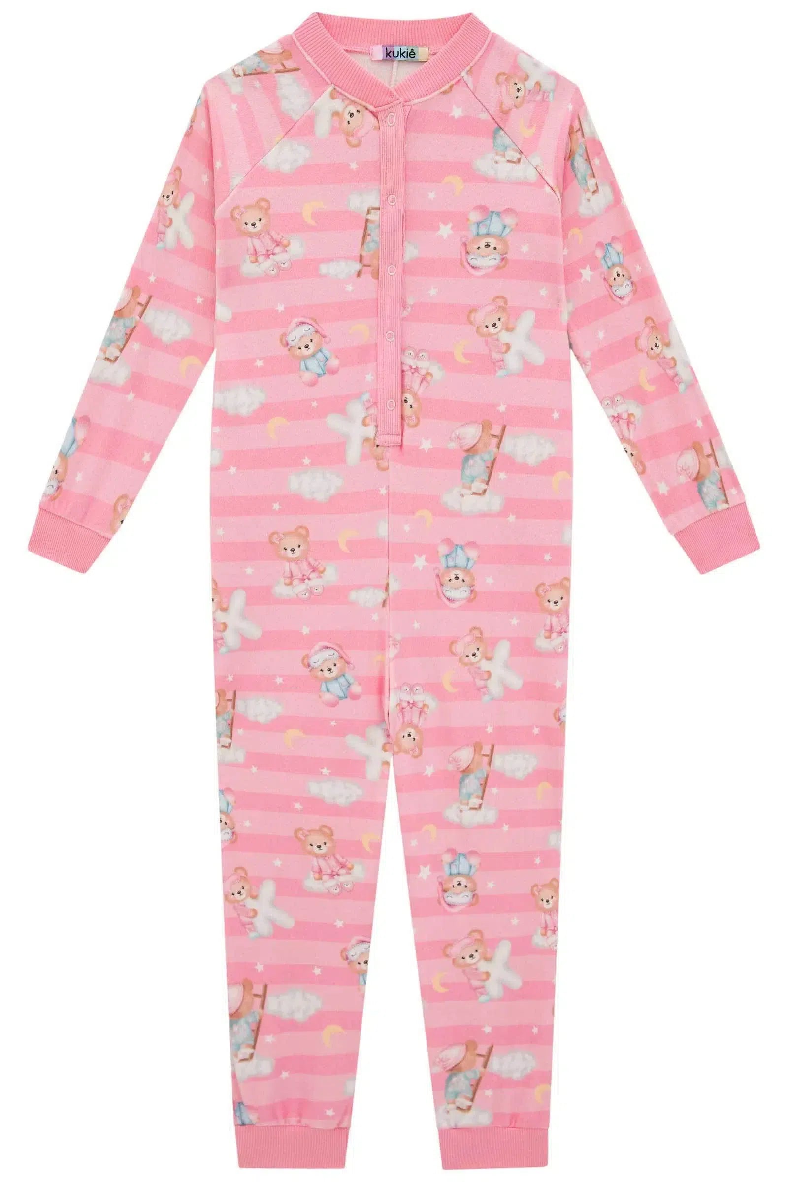 Macacão em Fleece Luxo 79222 Kukiê Infantil Menina