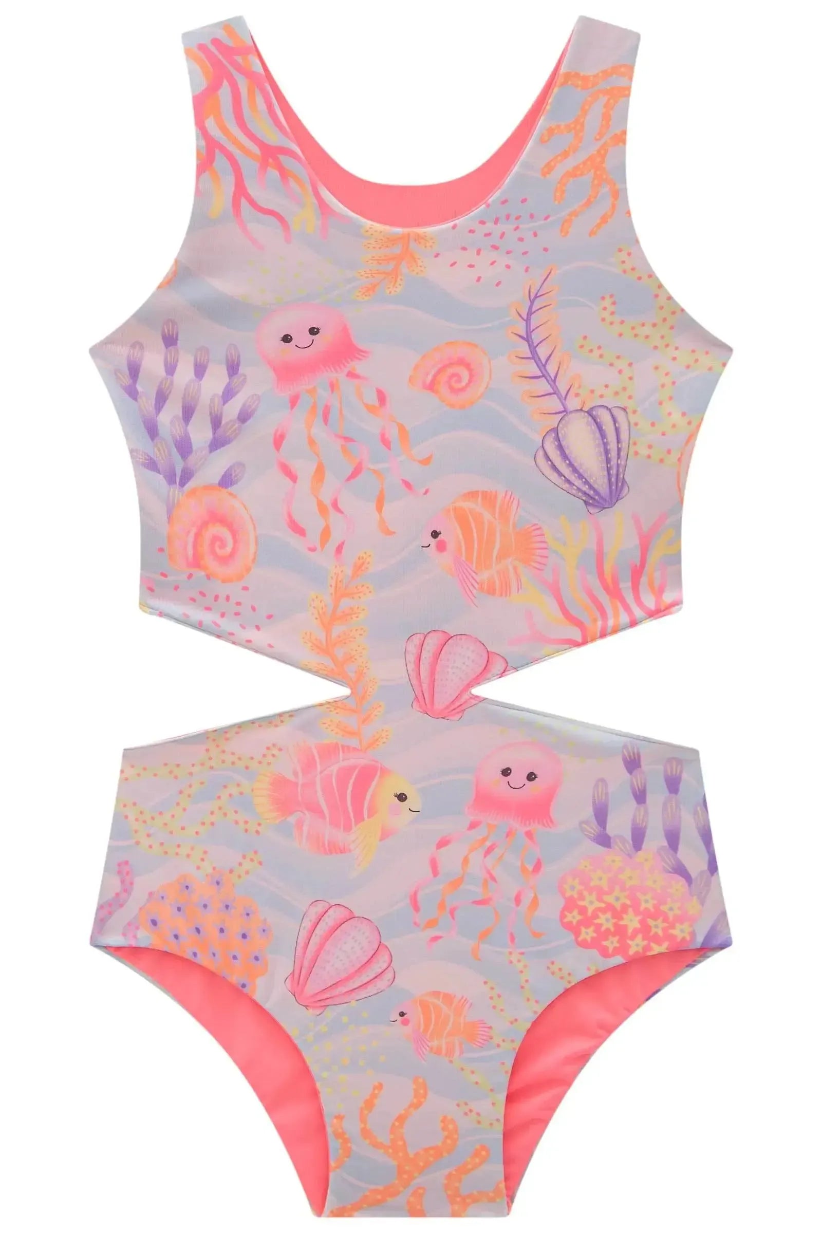 Maiô Reversível em Malha Uv Dry com Proteção Uv 50+ 84530 Infanti Infantil Menina