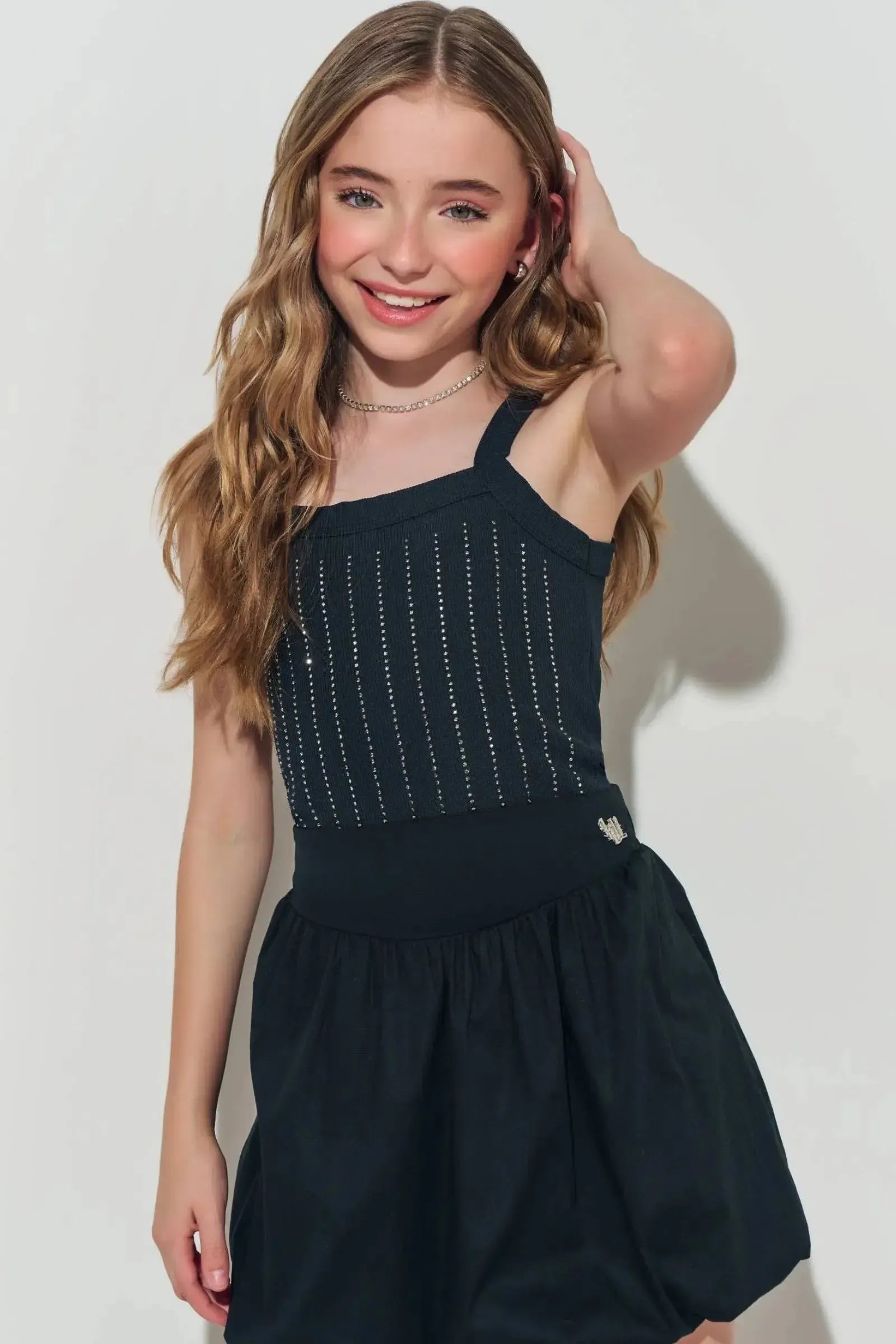 Regata Cropped em Canelado Fancy 82998 Lilimoon Teen Menina