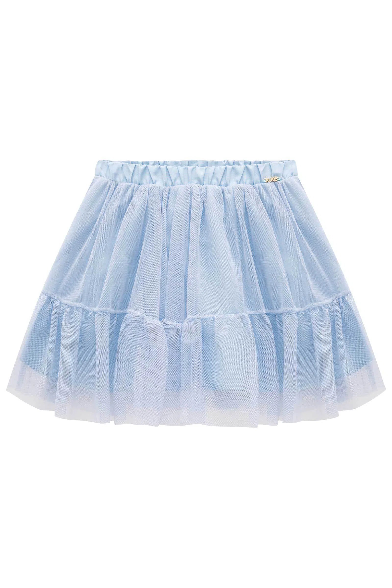 Saia em Tule com Elastano. (Com Shorts Embutido) 80874 Kukiê Bebê Menina