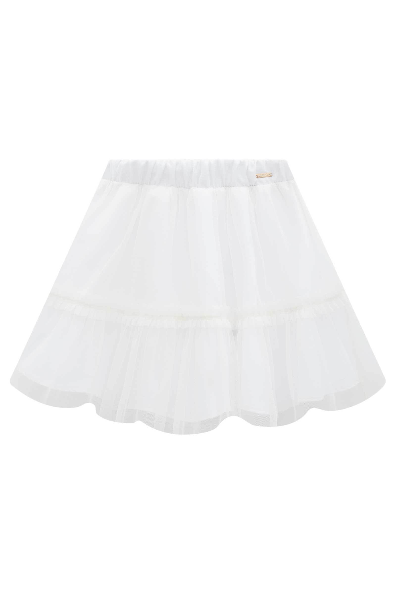 Saia em Tule com Elastano. Com Shorts Embutido. 79134 Infanti Infantil Menina