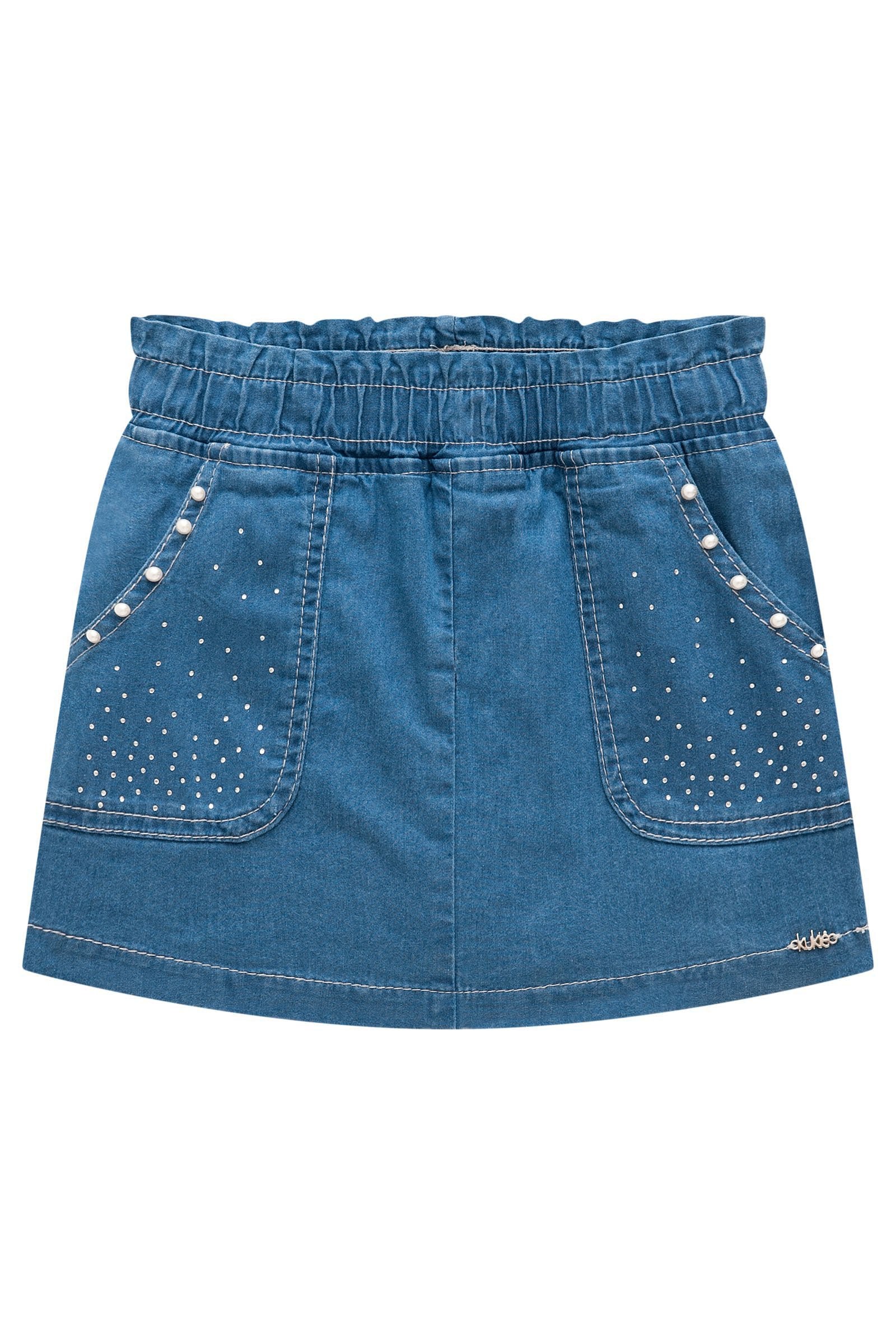 Short Saia em Jeans Liz com Elastano 78399 Kukiê