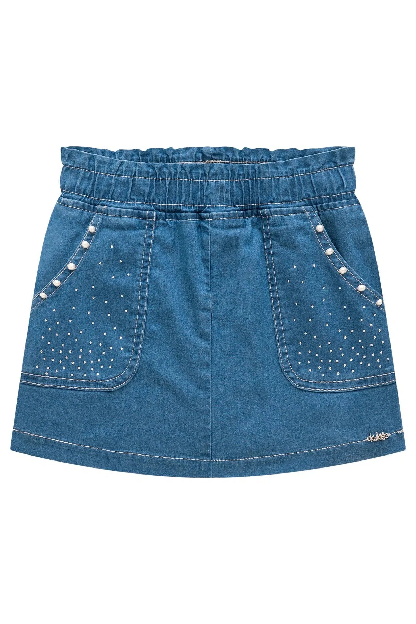 Short Saia em Jeans Liz com Elastano 78399 Kukiê