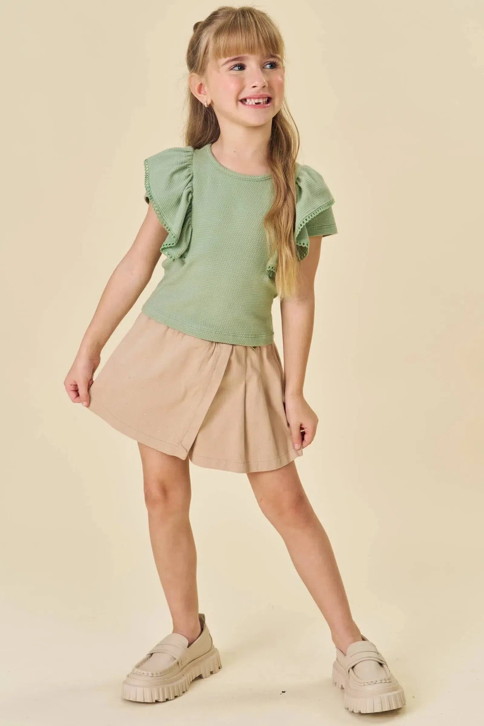 Short Saia em Sarja com Elastano 81227 Infanti Infantil Menina