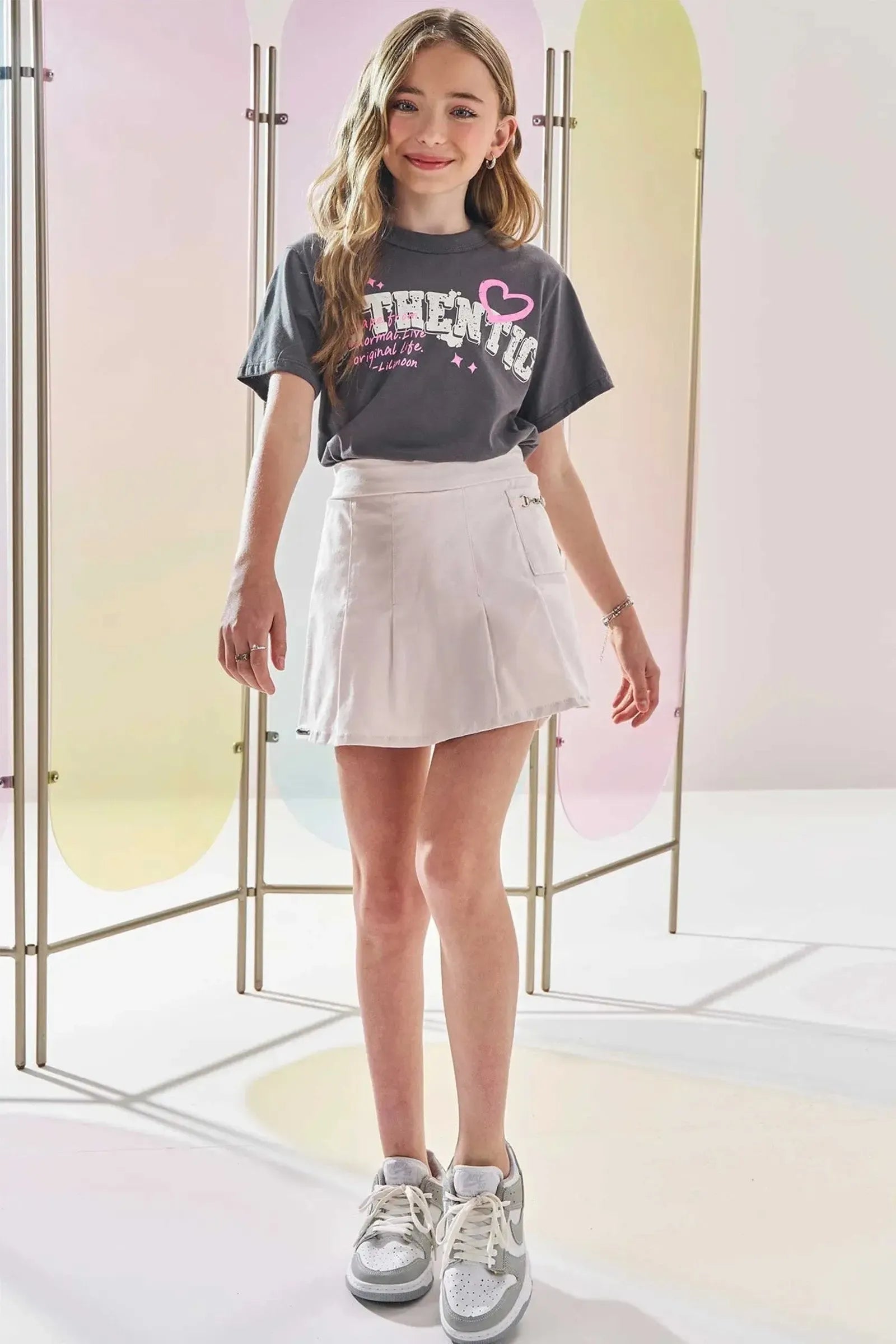 Short Saia em Sarja com Elastano 83373 Lilimoon Teen Menina