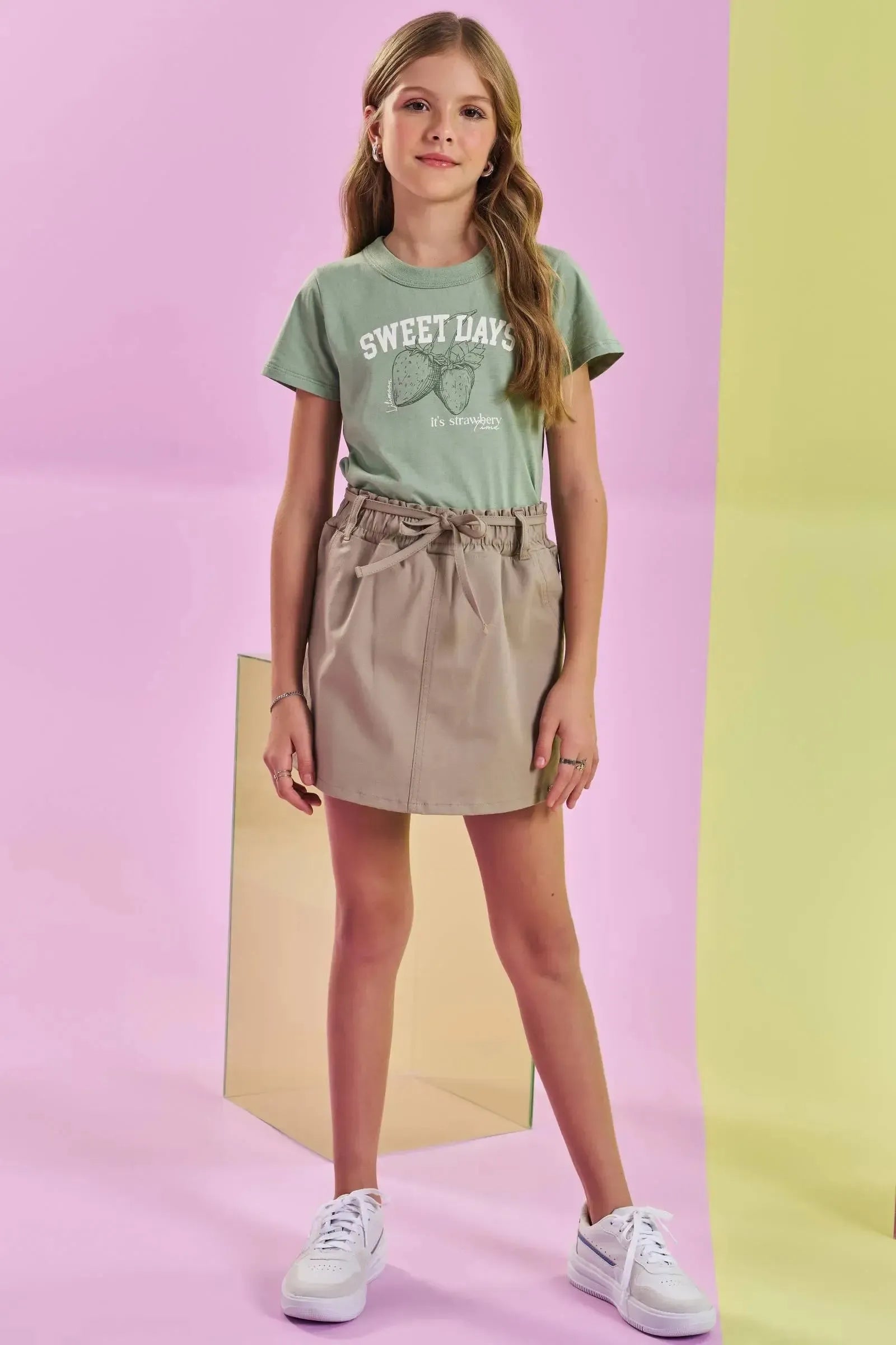 Short Saia em Sarja com Elastano 83404 Lilimoon Teen Menina