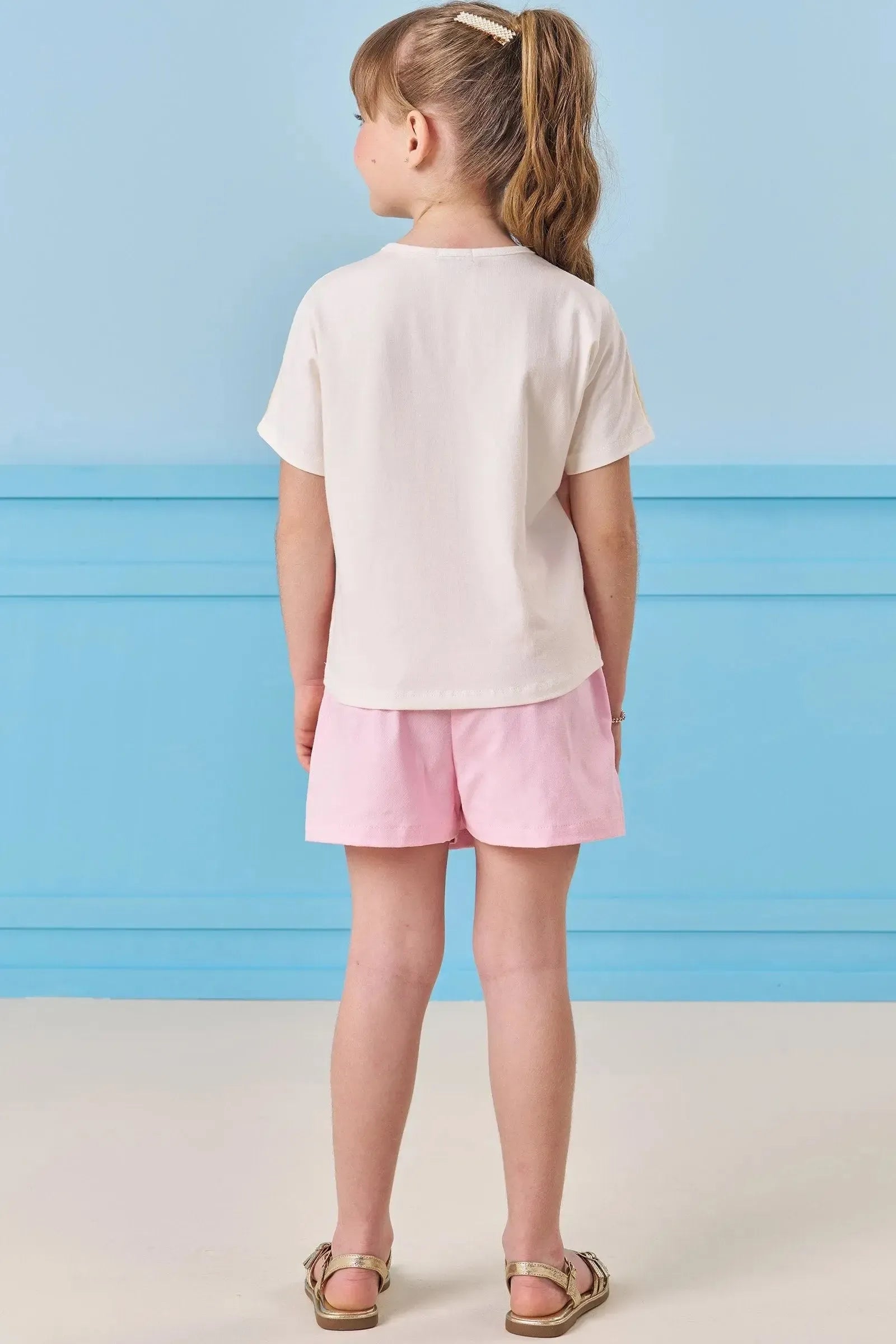Short Saia em Sarja com Elastano 85257 Infanti Infantil Menina