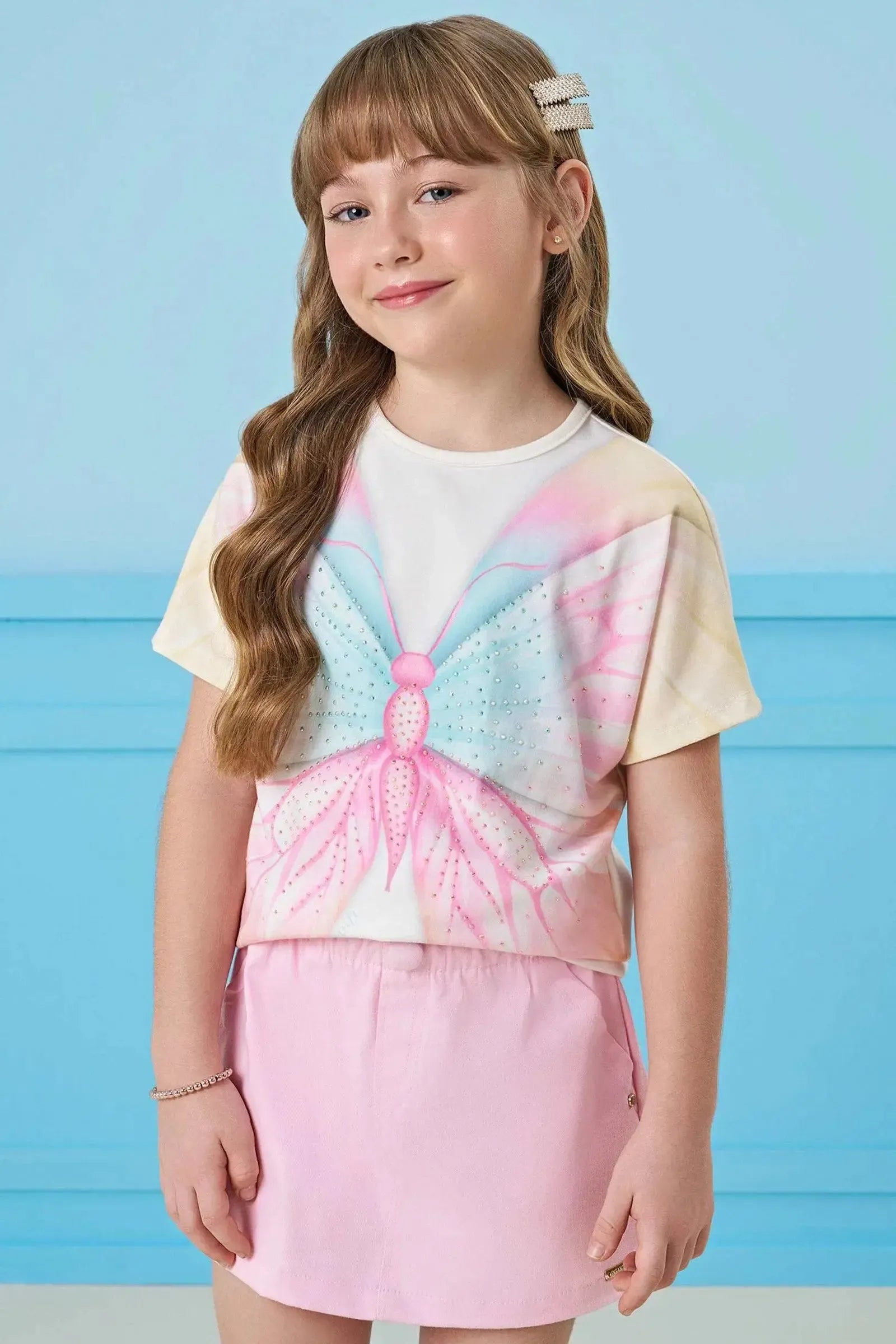 Short Saia em Sarja com Elastano 85257 Infanti Infantil Menina