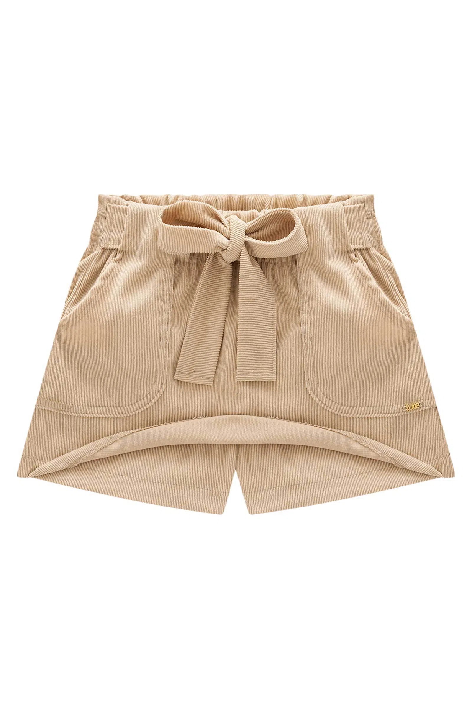 Short Saia em Tecido Cotelê 79144 Kukiê Infantil Menina