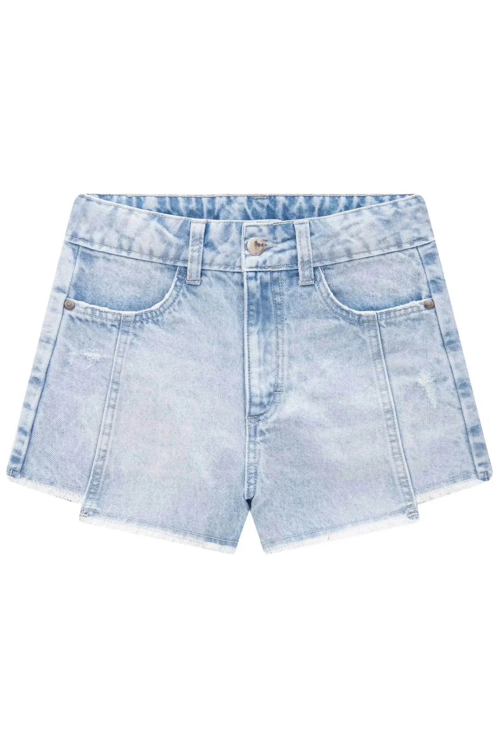 Shorts Cintura Alta em Jeans Arkansas 83547 Vic&Vicky Teen Menina