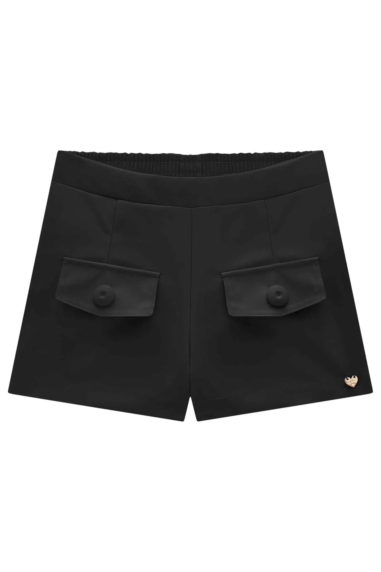 Shorts em Couro Eco 79444 Kukiê Infantil Menina