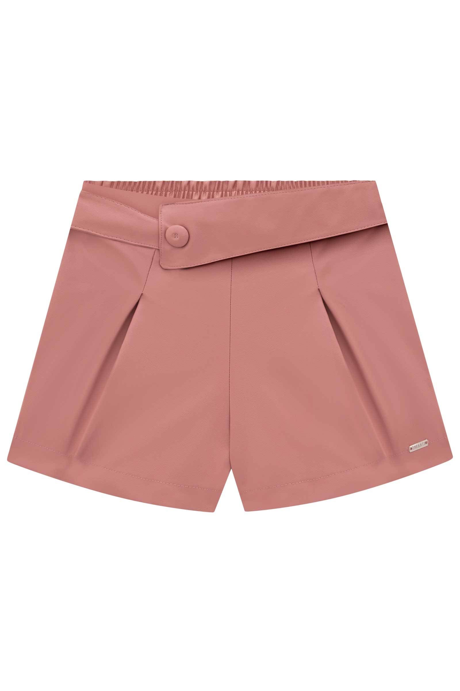 Shorts em Couro Sintético 79125 Infanti Infantil Menina