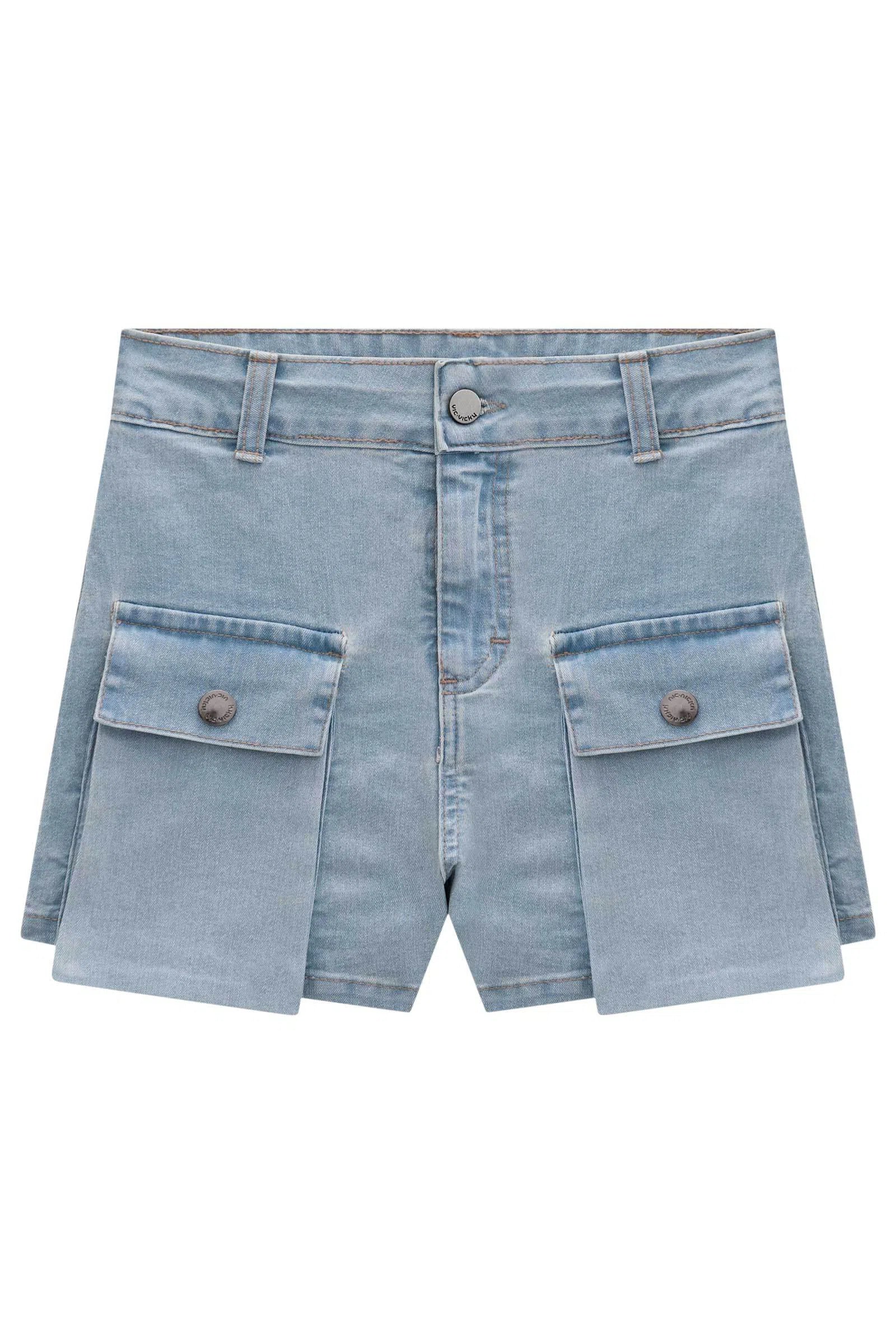 Shorts em Jeans Bellini com Elastano 73987 Vic&Vicky