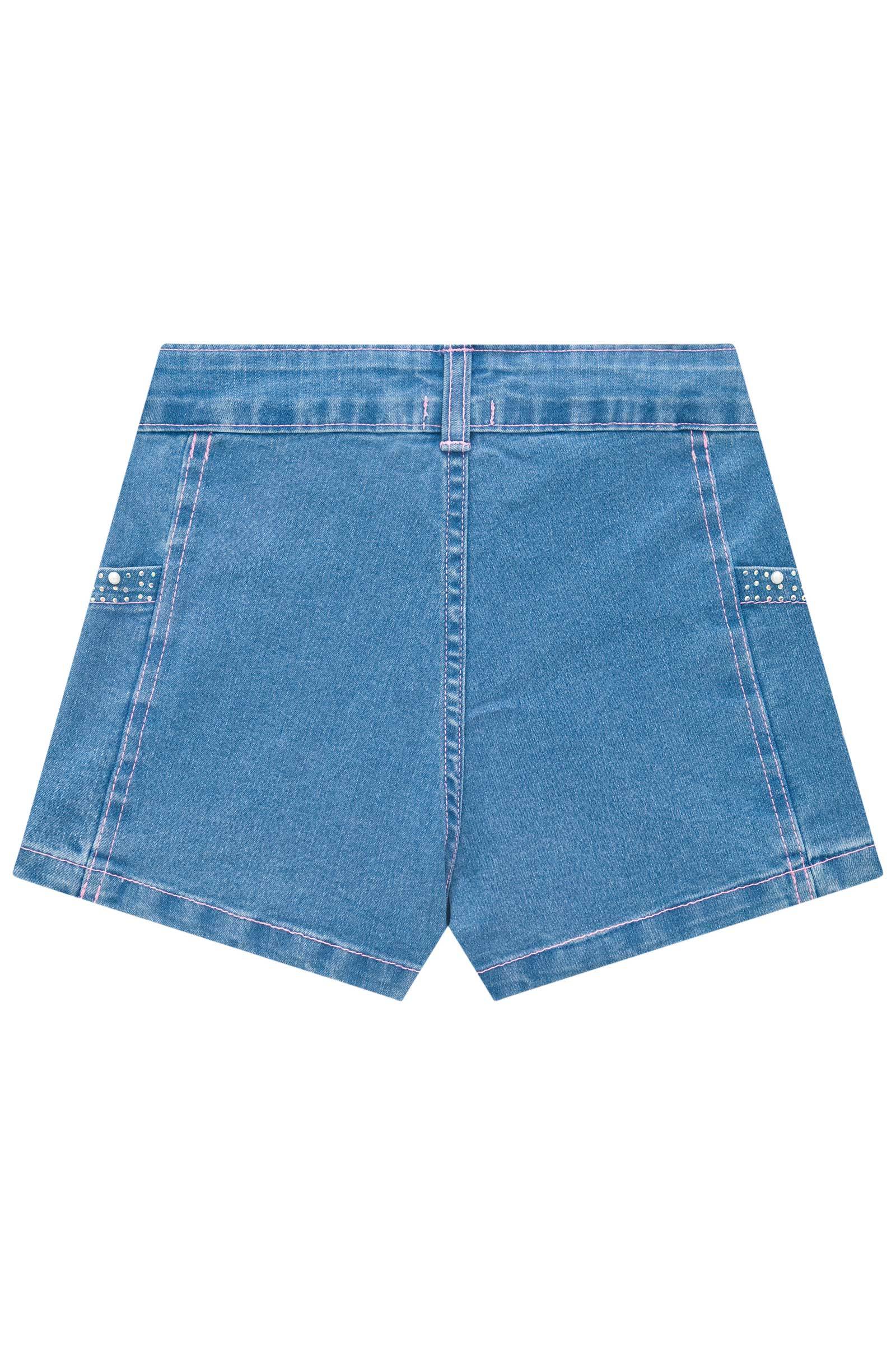 Shorts em Jeans Bellini com Elastano 74786 Infanti