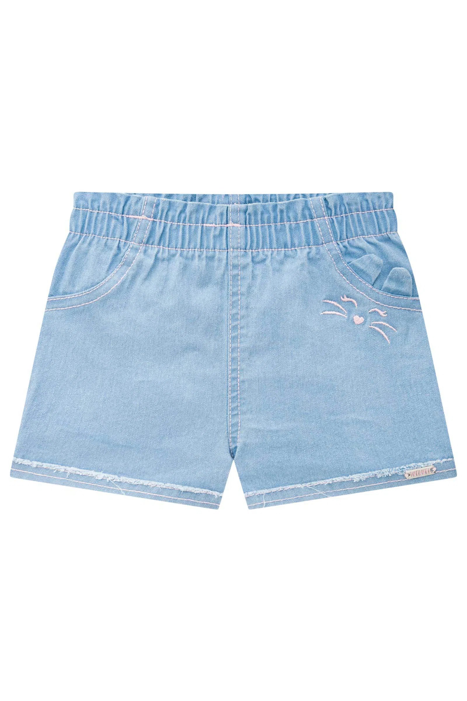 Shorts em Jeans Bellini com Elastano 75465 Infanti