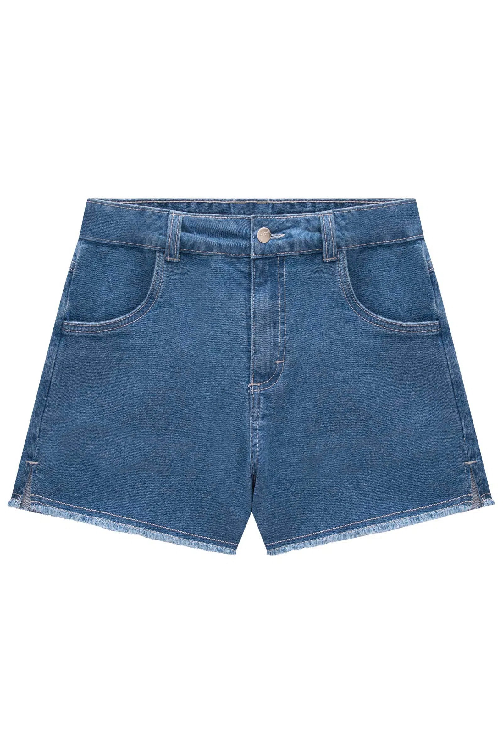 Shorts em Jeans com Elastano 79678 Lilimoon Teen Menina