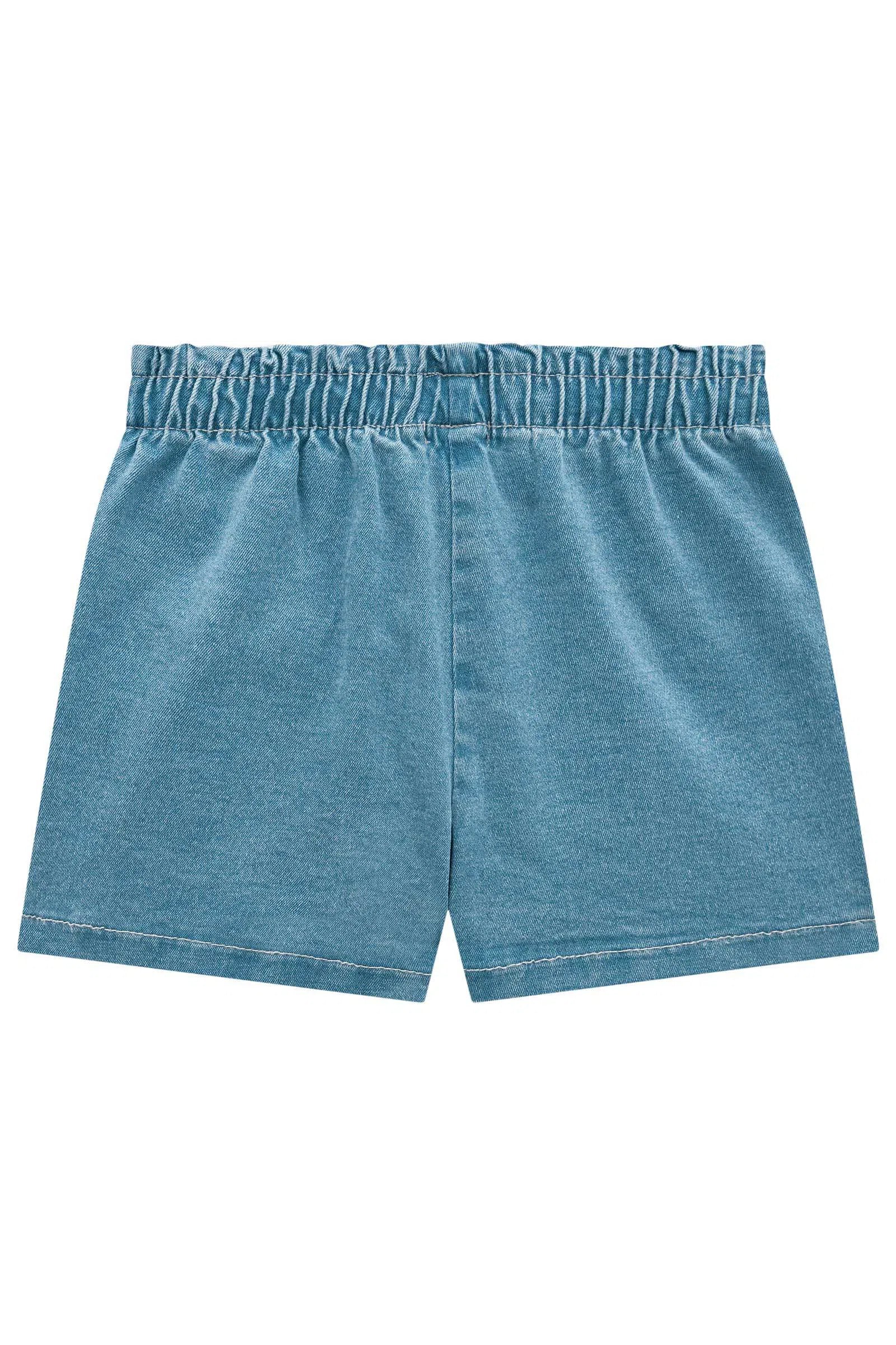 Shorts em Jeans com Elastano 80711 Kukiê Infantil Menina