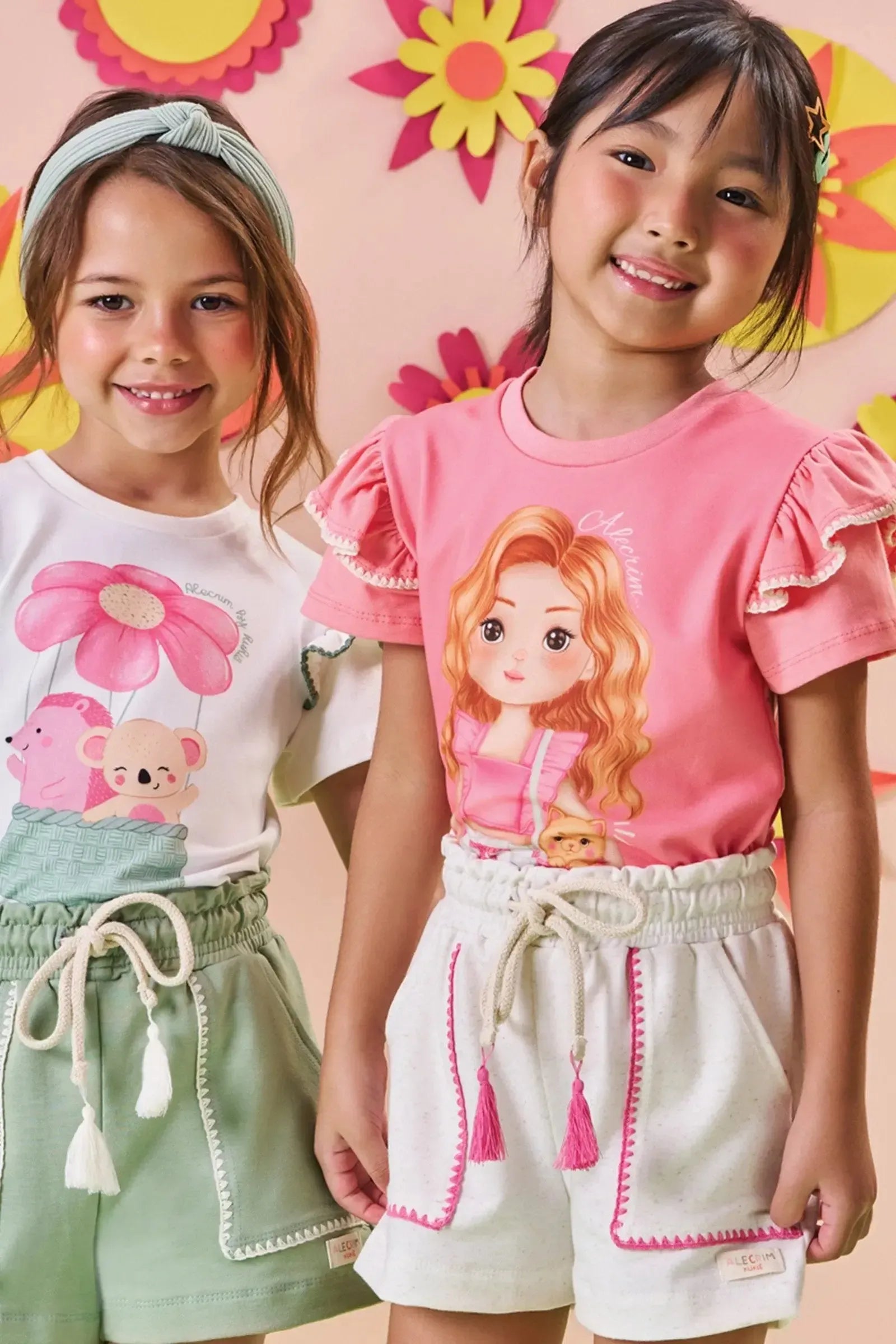 Shorts em Molevisco 84772 Kukiê Infantil Menina