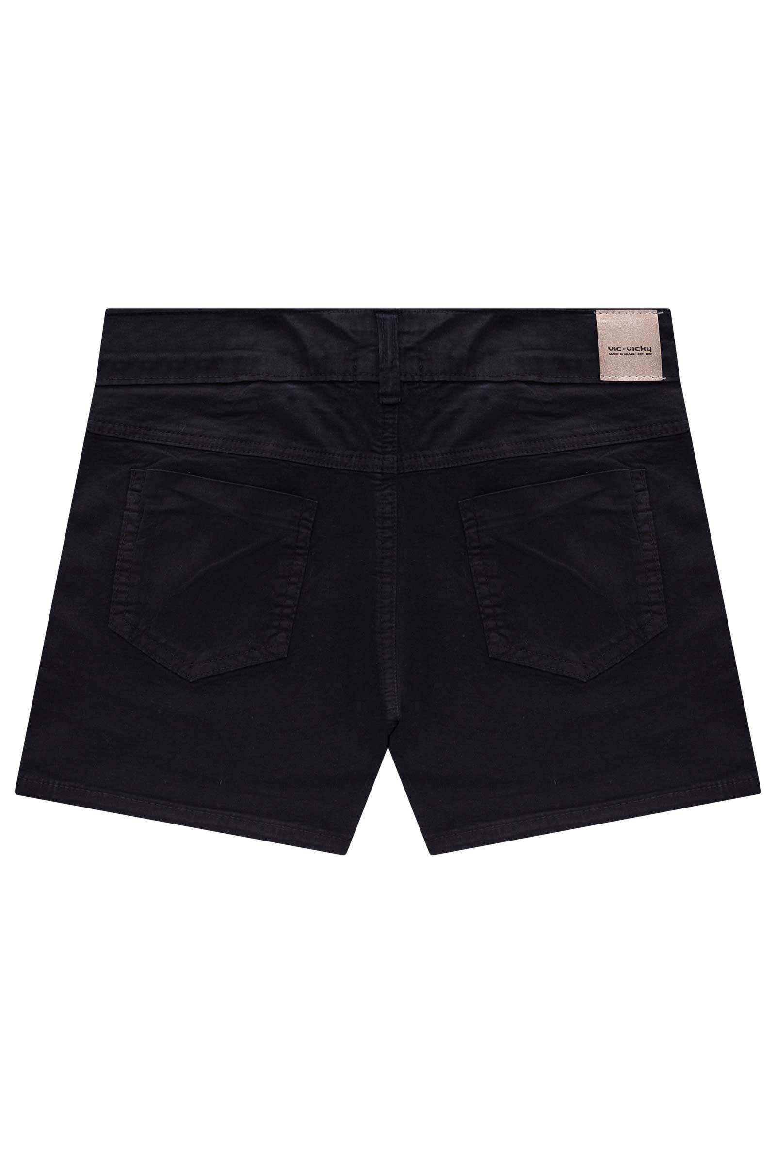 Shorts em Sarja com Elastano 75046 Vic&Vicky