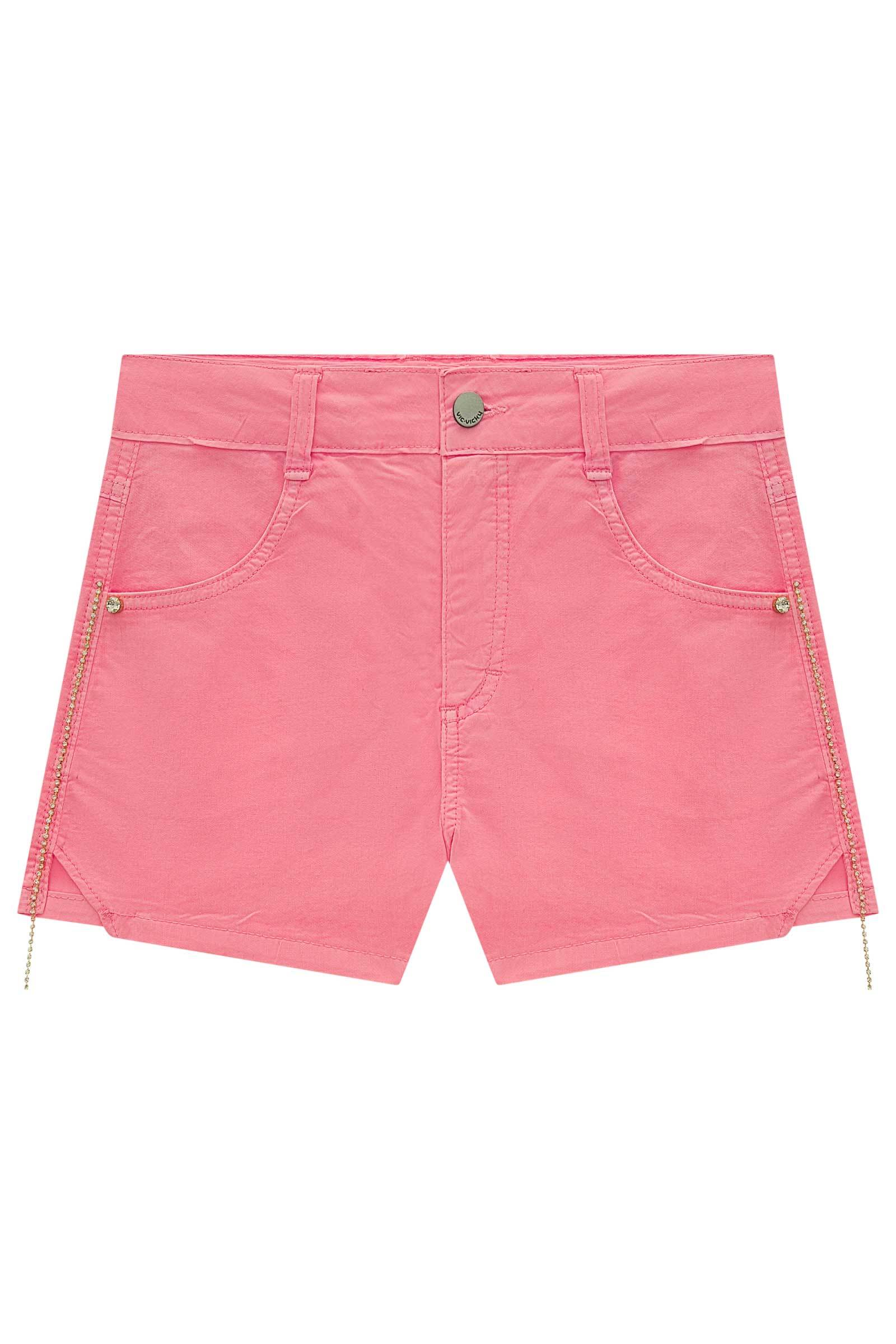 Shorts em Sarja com Elastano 75046 Vic&Vicky