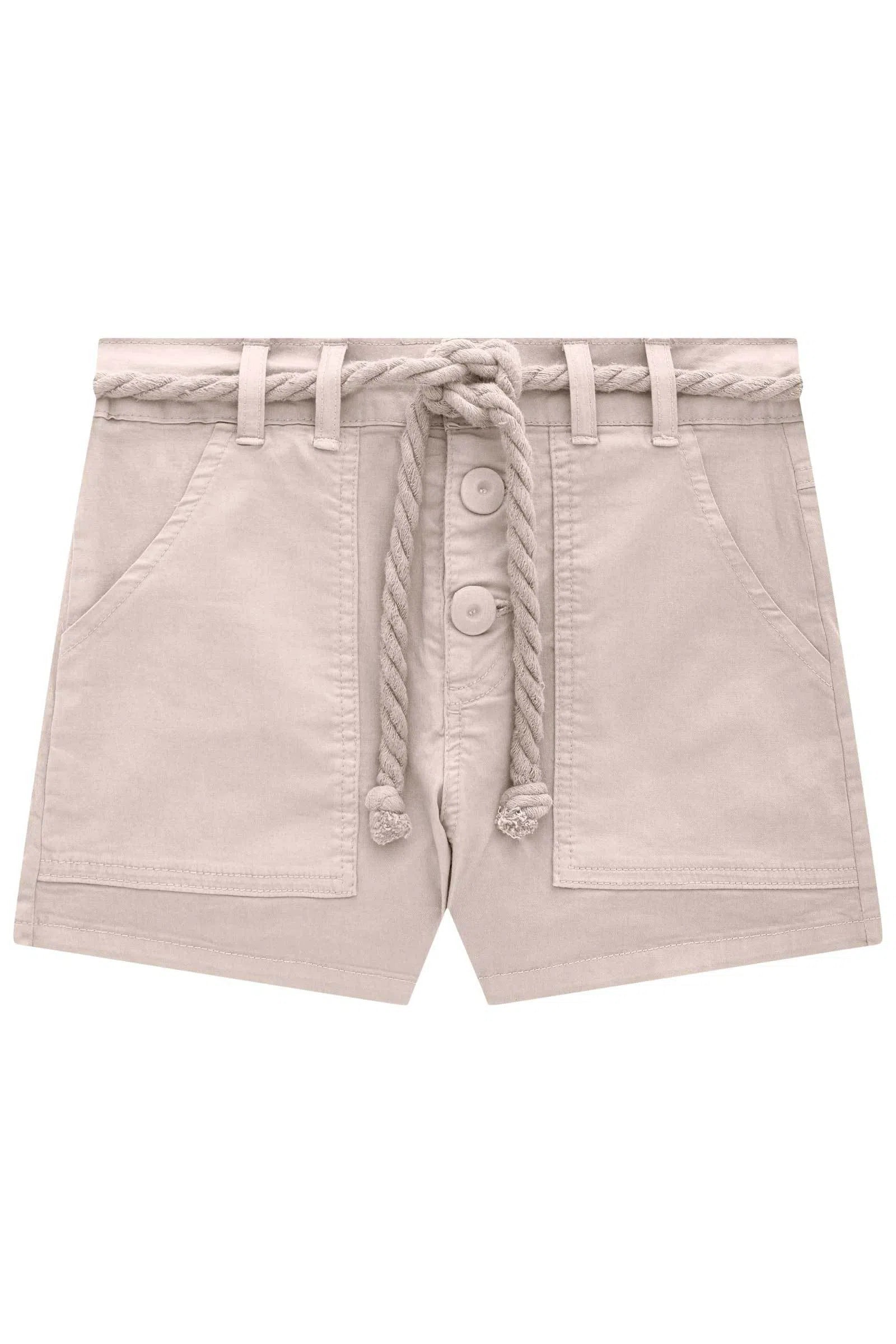 Shorts em Sarja com Elastano 75490 Vic&Vicky