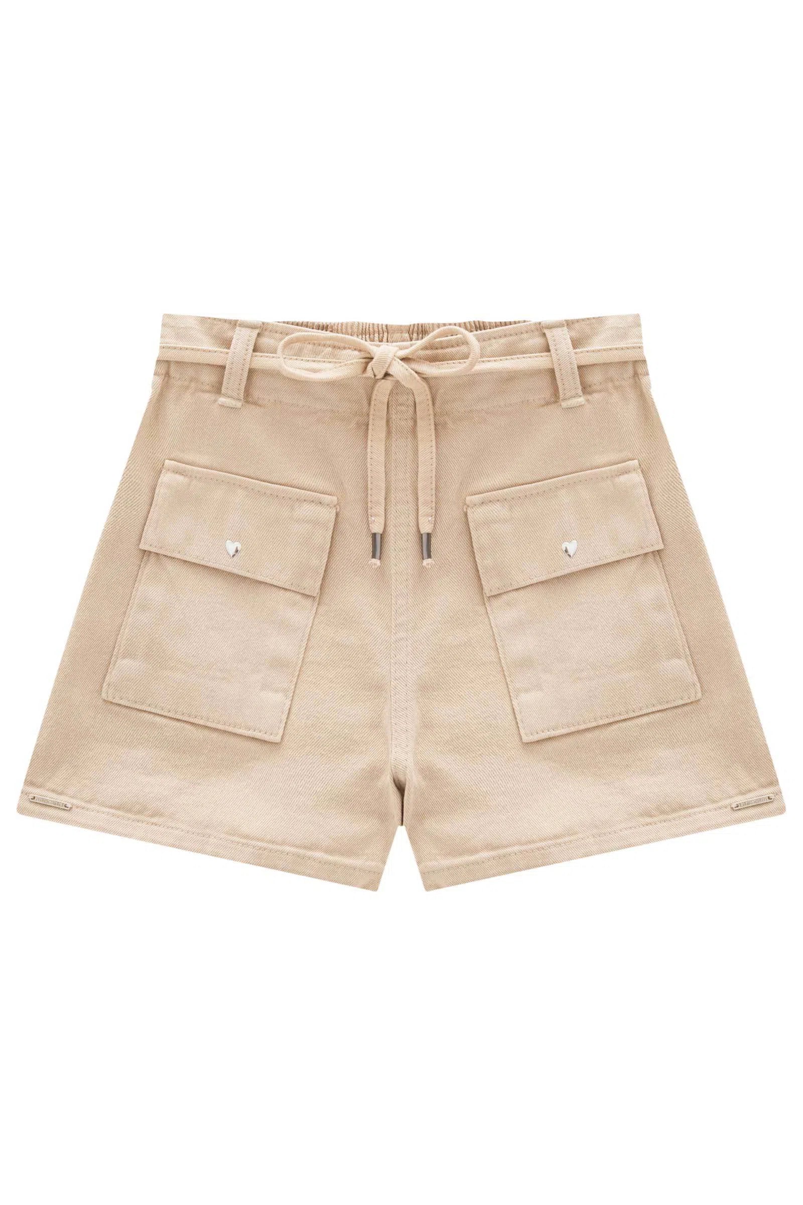 Shorts em Sarja com Elastano 79692 Lilimoon Teen Menina