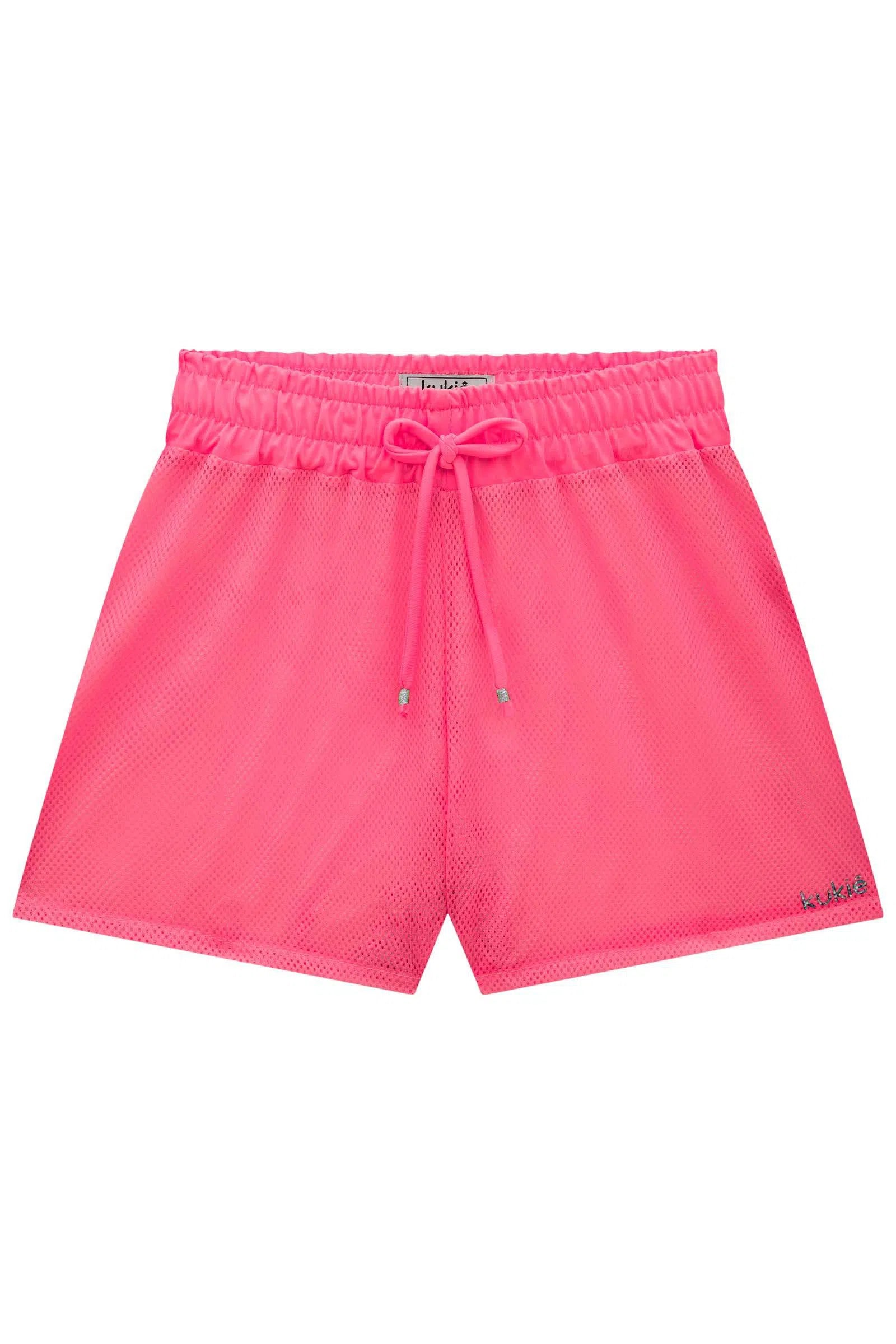 Shorts em Tela Fashion 74703 Kukiê