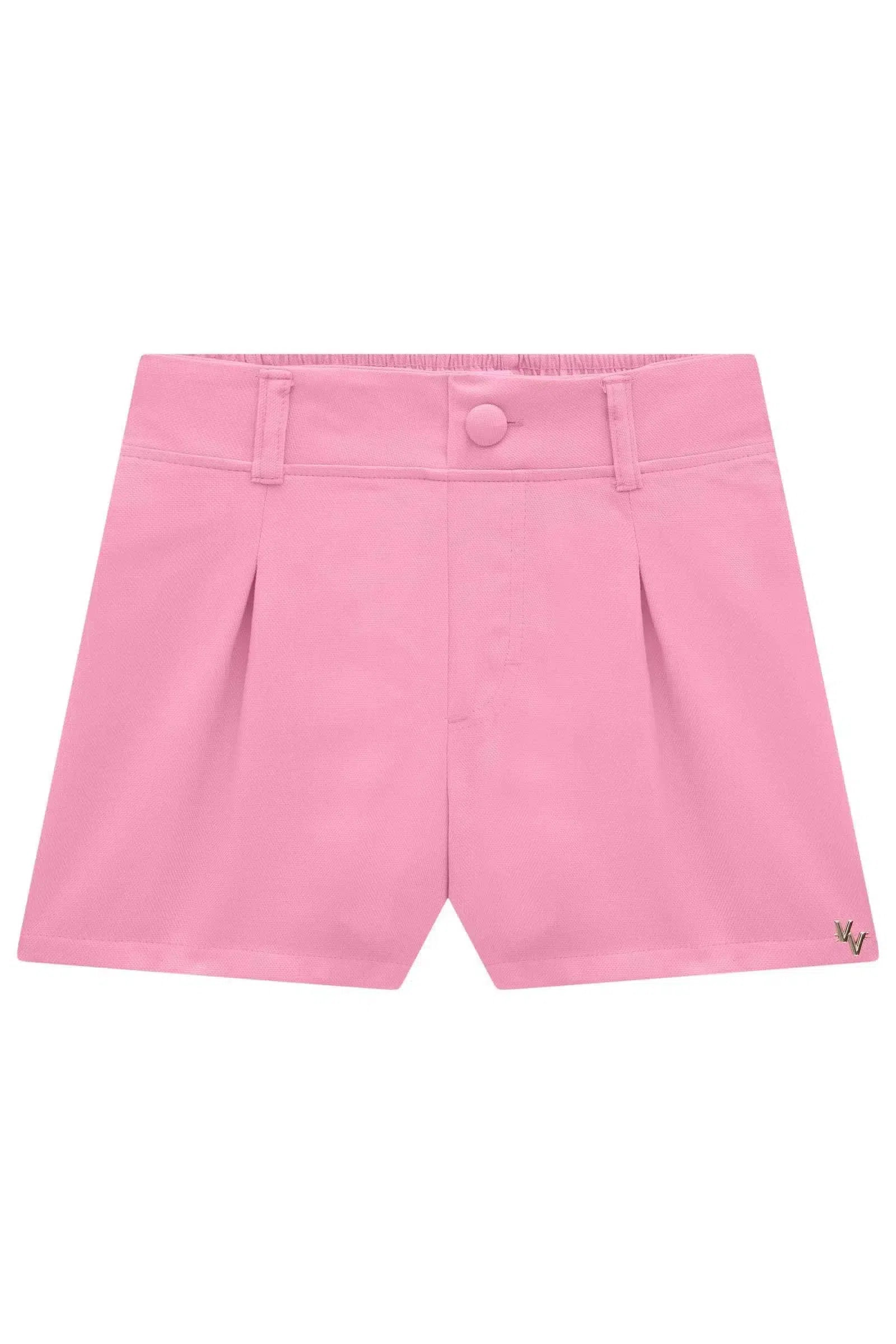 Shorts em Viscose Flare 82637 Vic&Vicky Teen Menina