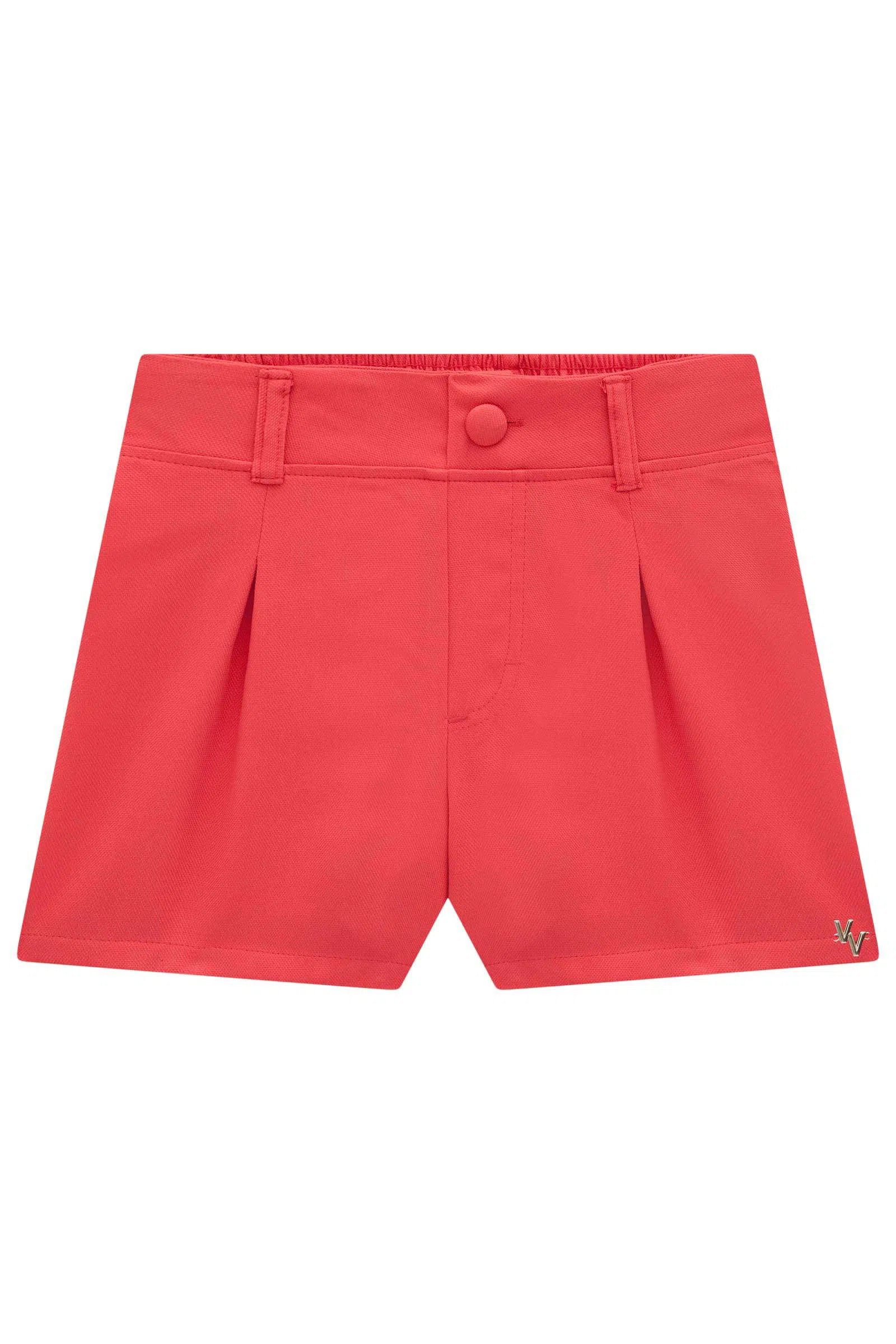 Shorts em Viscose Flare 82637 Vic&Vicky Teen Menina