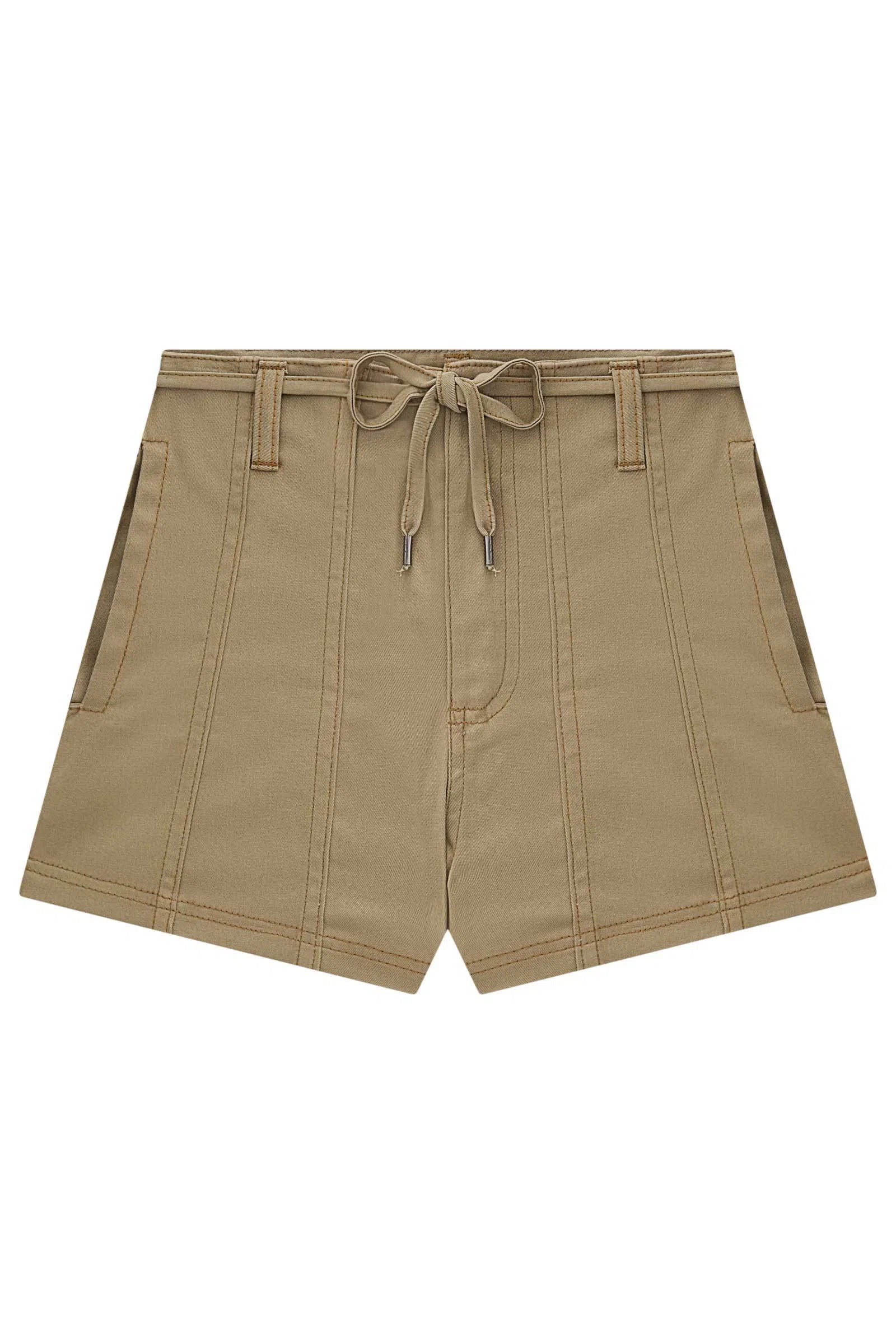 Shorts Mom Cintura Alta em Sarja Stretch 71193 Vic&Vicky