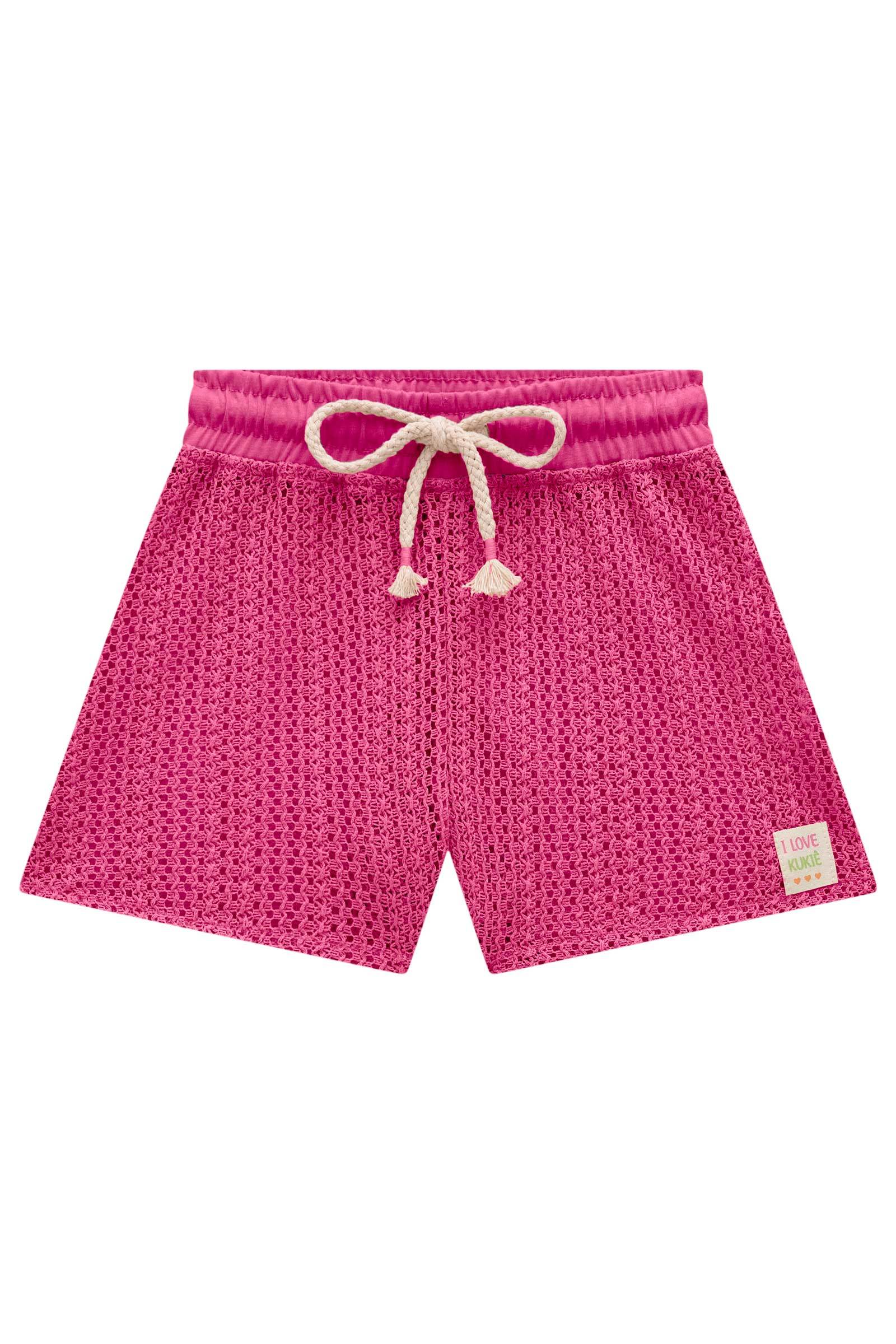 Shorts Saida de Praia em Malha Tricot 78488 Kukiê