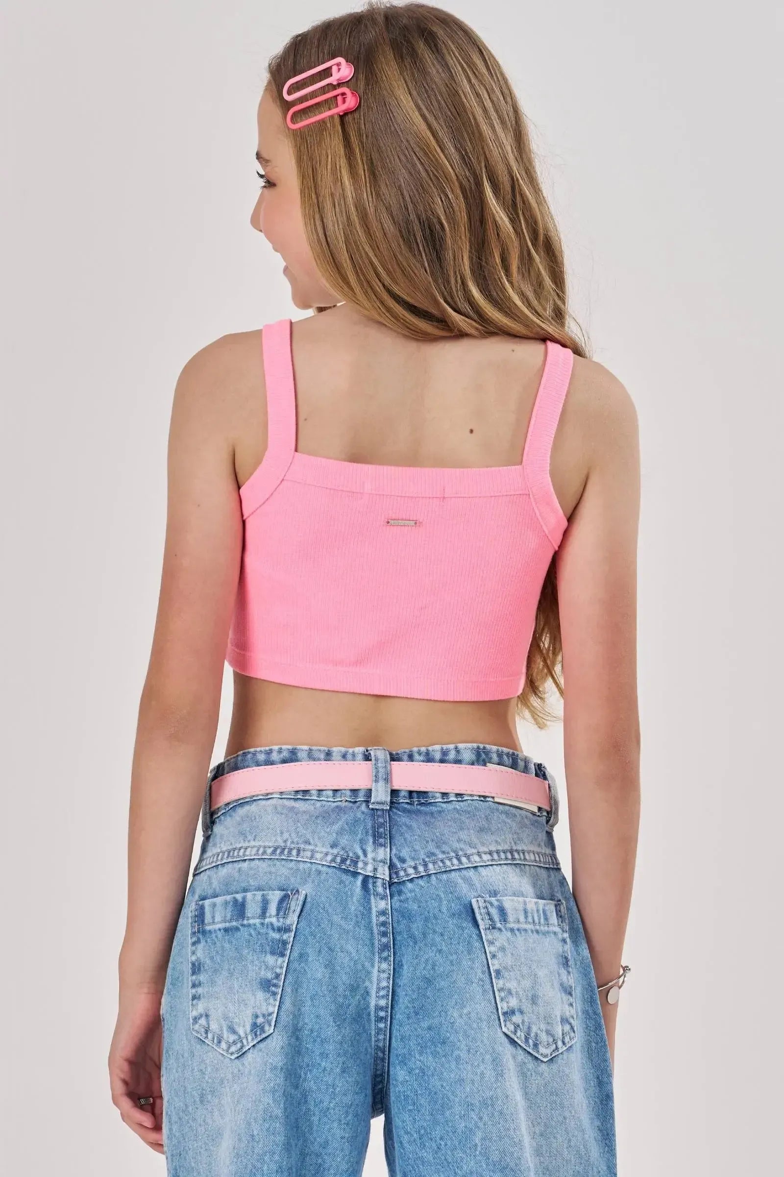 Top Cropped com Bojo em Canelado 83132 Lilimoon Teen Menina
