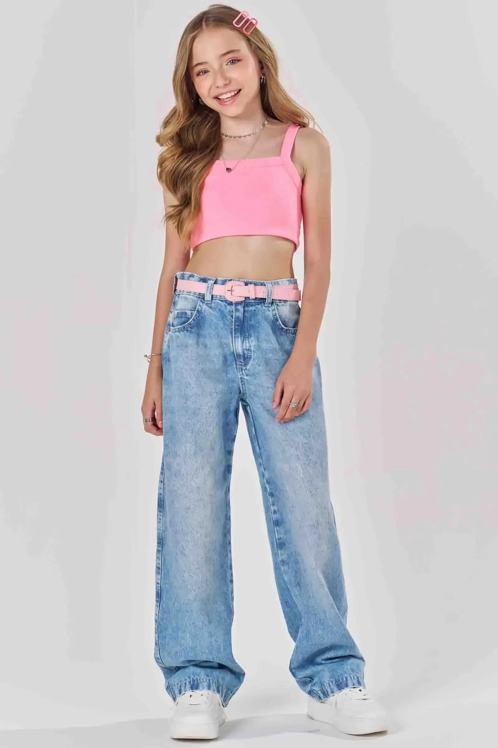 Top Cropped com Bojo em Canelado 83132 Lilimoon Teen Menina