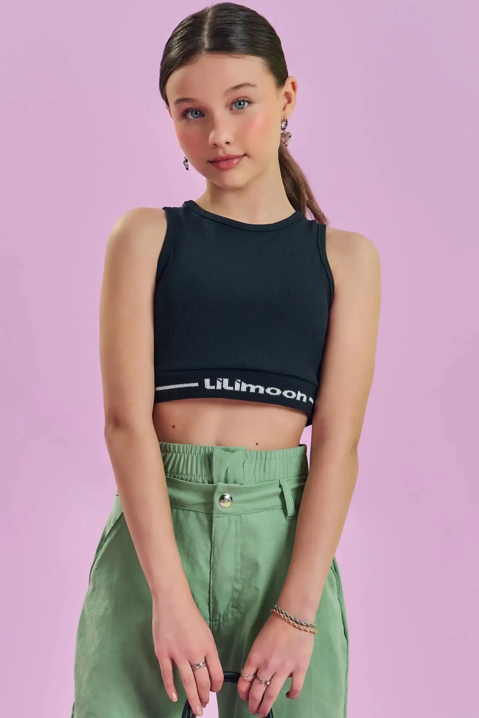 Top Cropped Nadador em Canelado Fancy 83133 Lilimoon Teen Menina