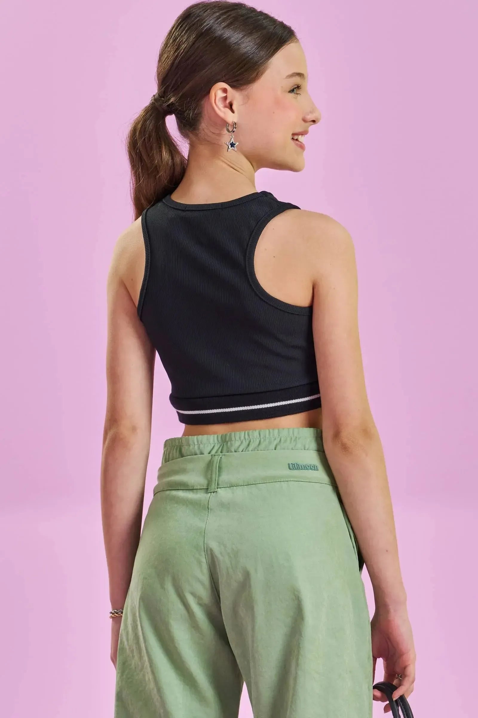Top Cropped Nadador em Canelado Fancy 83133 Lilimoon Teen Menina