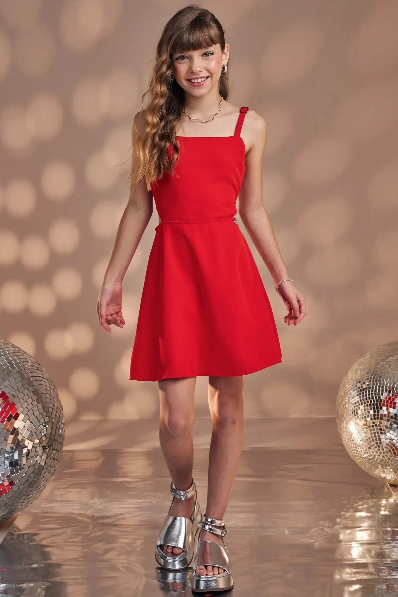 Vestido em Alfaiataria Twill 83212 Vic&Vicky Teen Menina