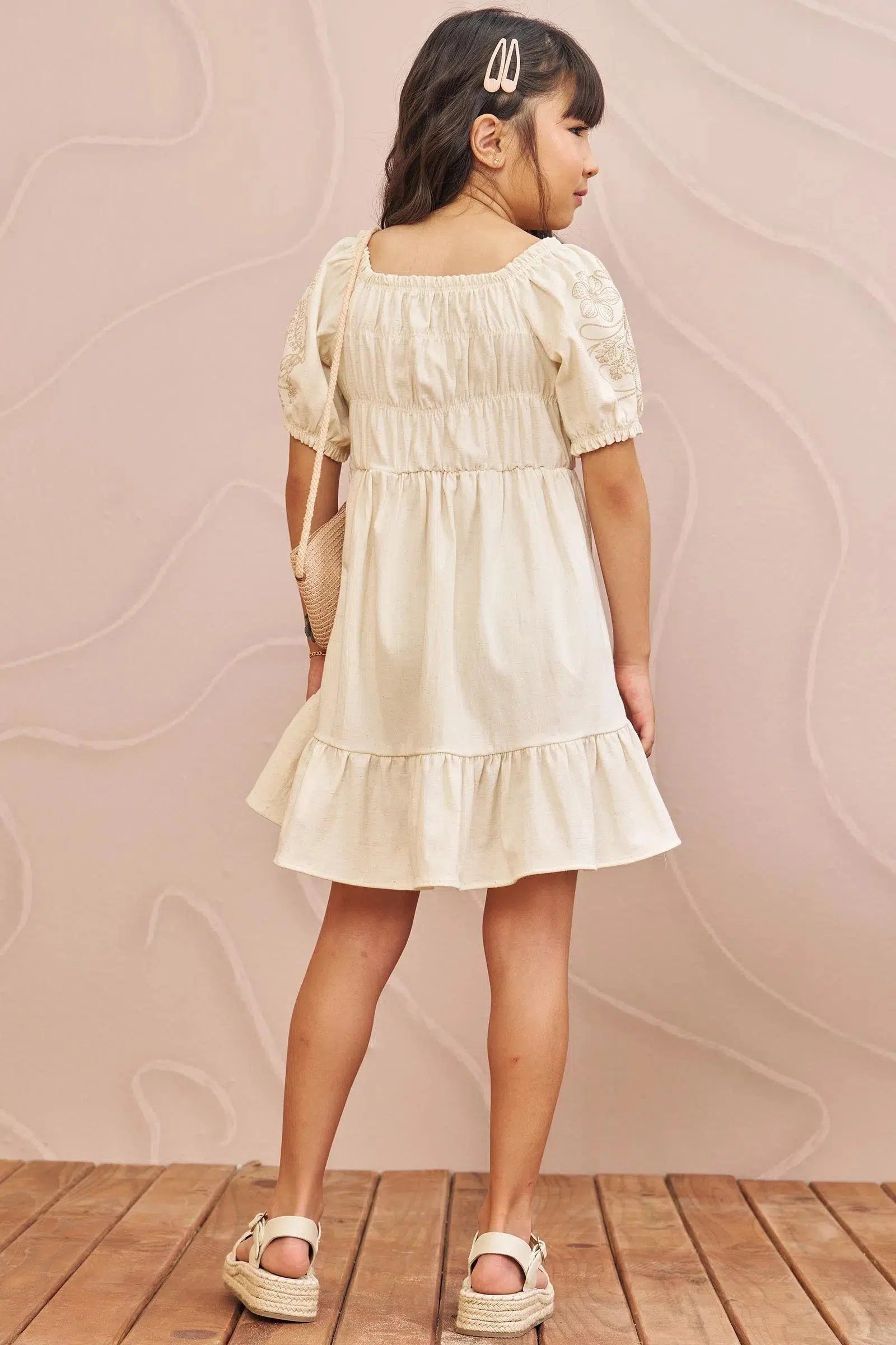 Vestido em Alfaiataria Twill Linen Look 77905 Infanti