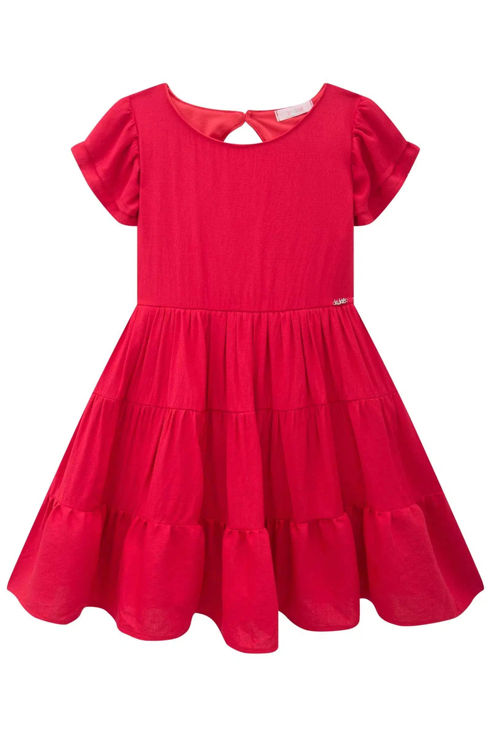 Vestido Infantil Menina em Blend de Viscose 81593 Kukiê