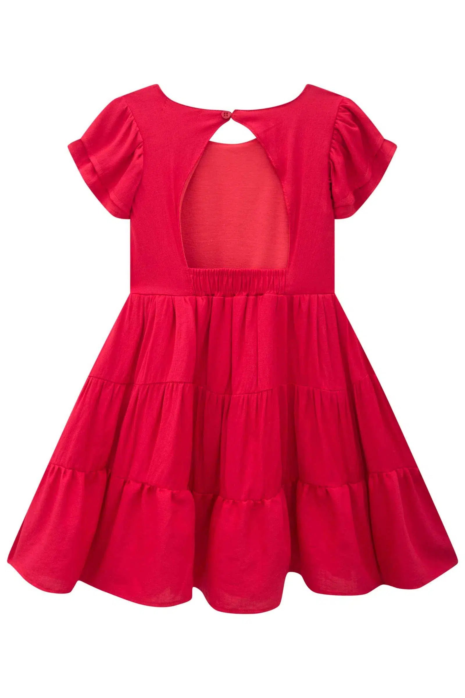 Vestido Infantil Menina em Blend de Viscose 81593 Kukiê