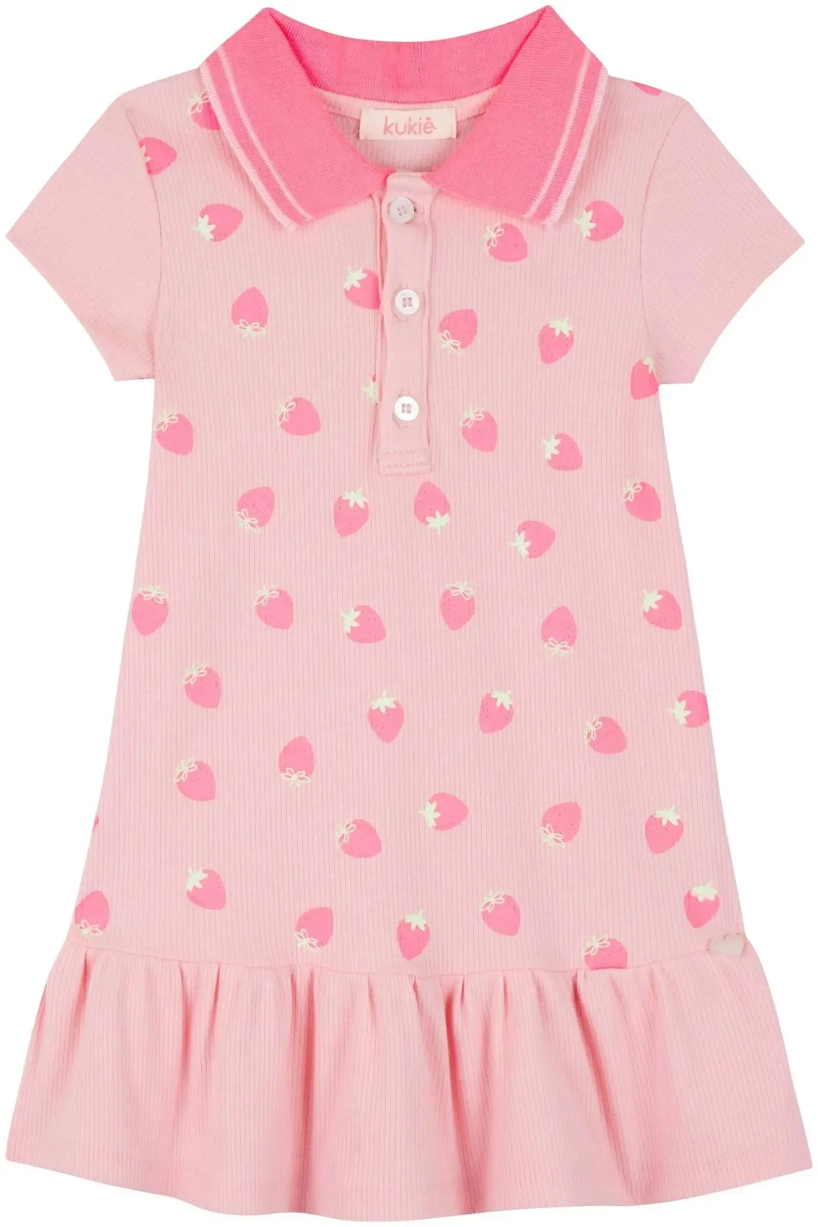 Vestido em Canelado 84708 Kukiê Bebê Menina