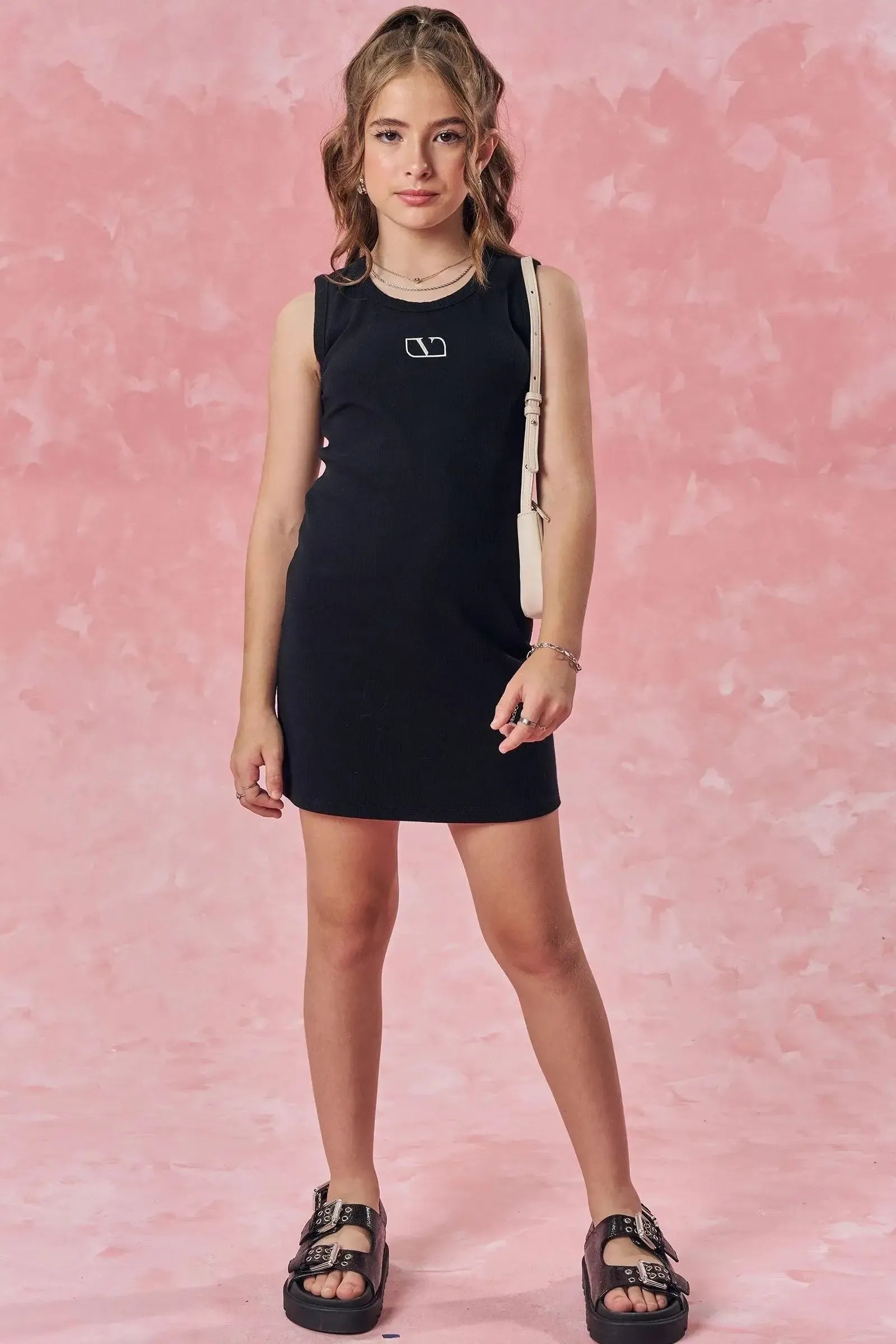 Vestido em Canelado Liz 83553 Vic&Vicky Teen Menina
