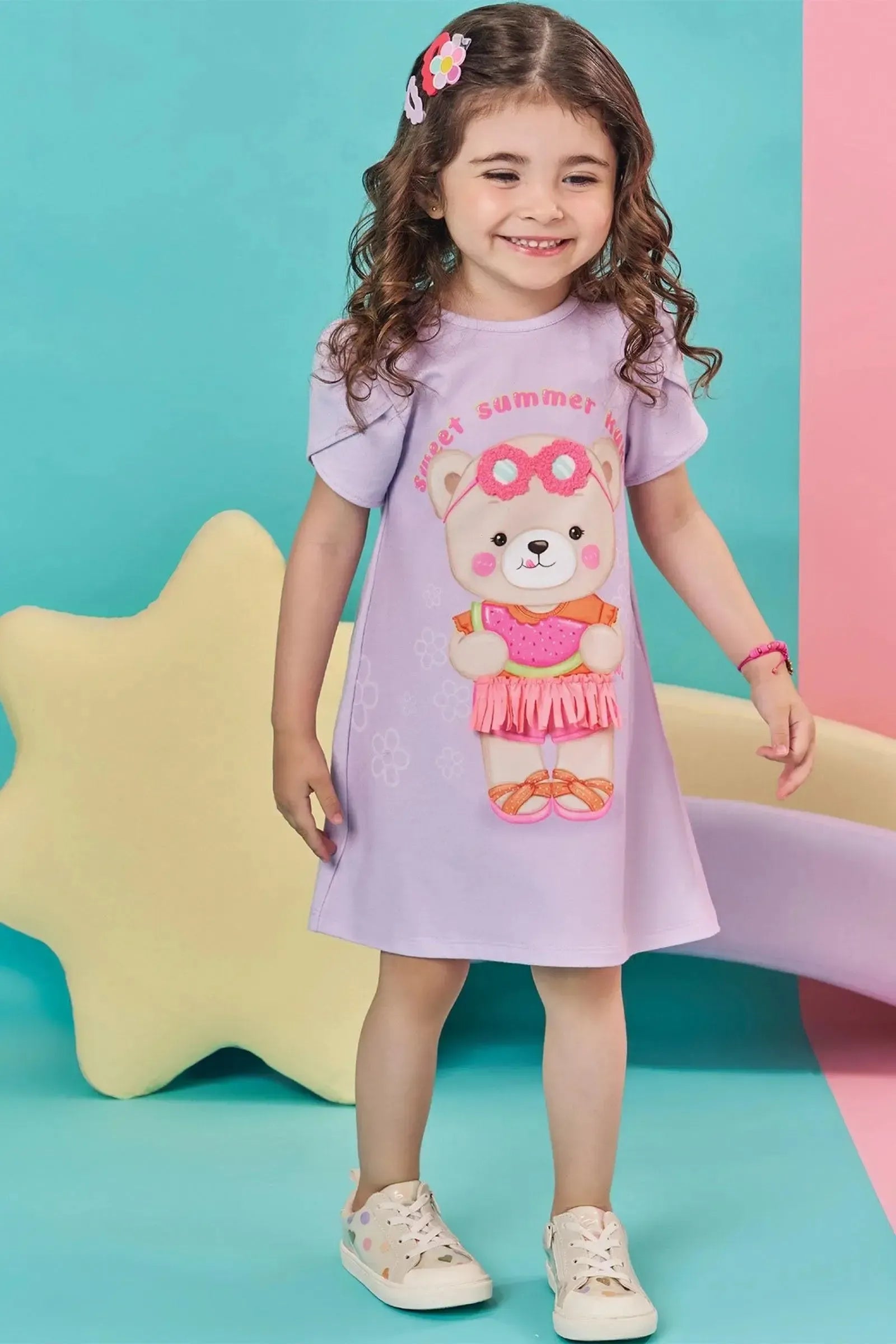 Vestido em Cotton 85106 Kukiê Bebê Menina
