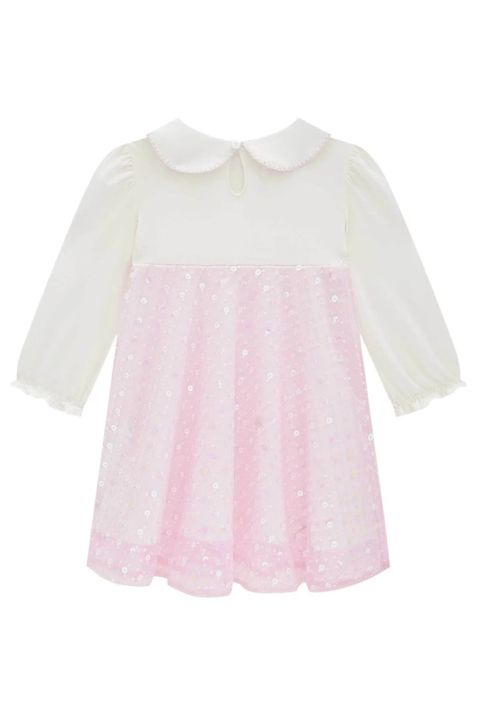 Vestido em Cotton e Tule Bordado 81405 Kukiê Bebê Menina