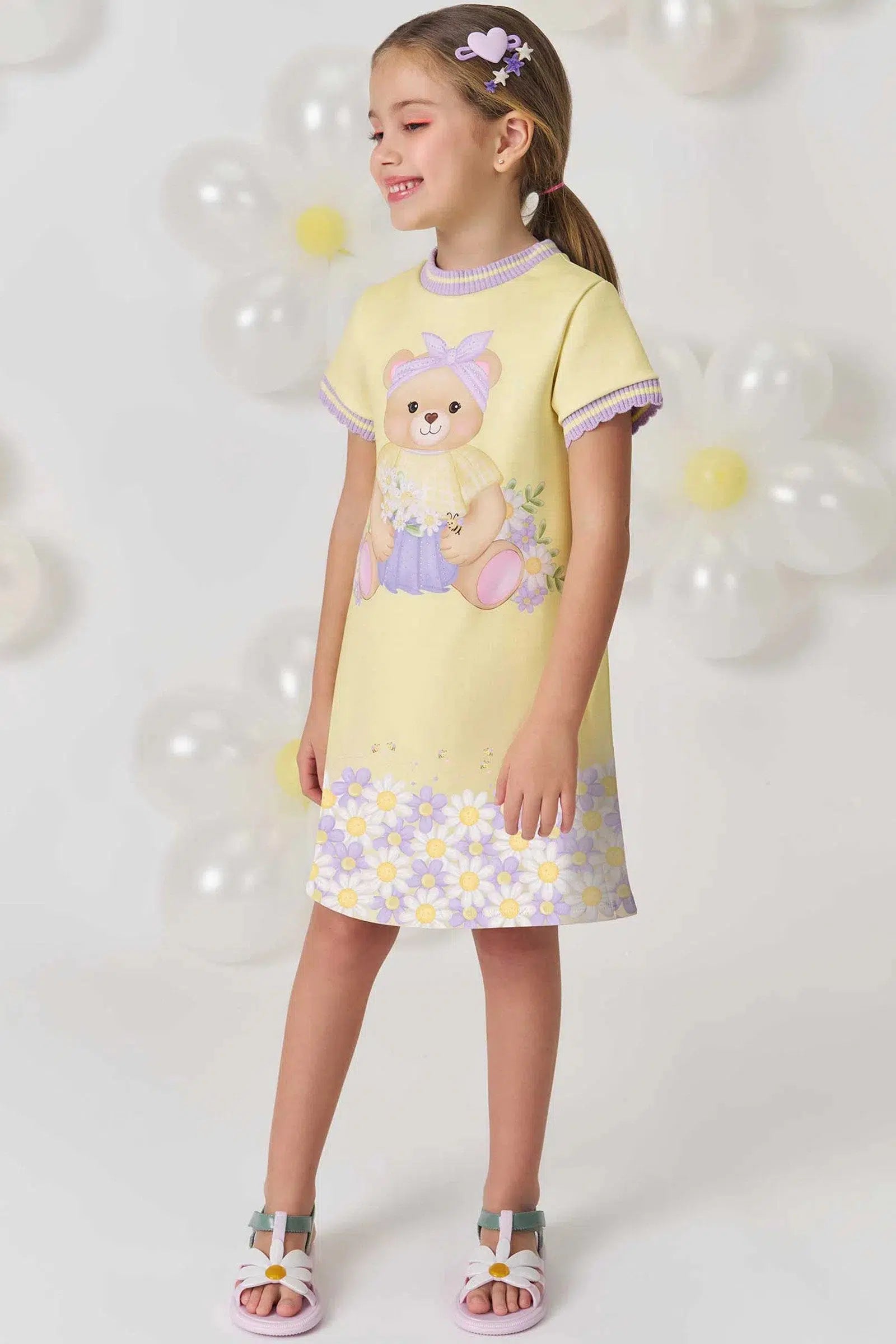 Vestido Infantil Menina em Fly Tech 81591 Kukiê